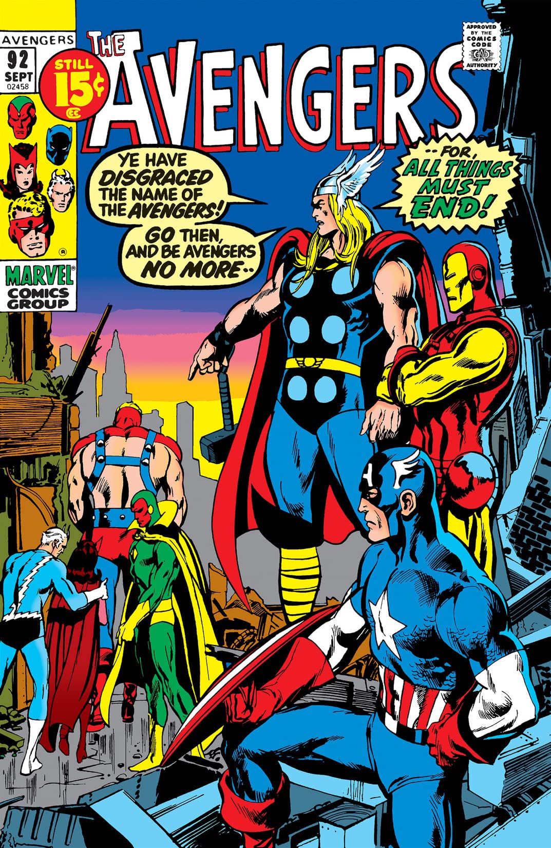 The Avengers #92 cover