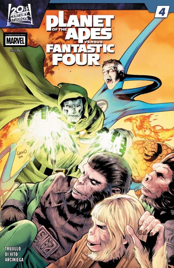 Planet of the Apes vs. Fantastic Four #4 cover