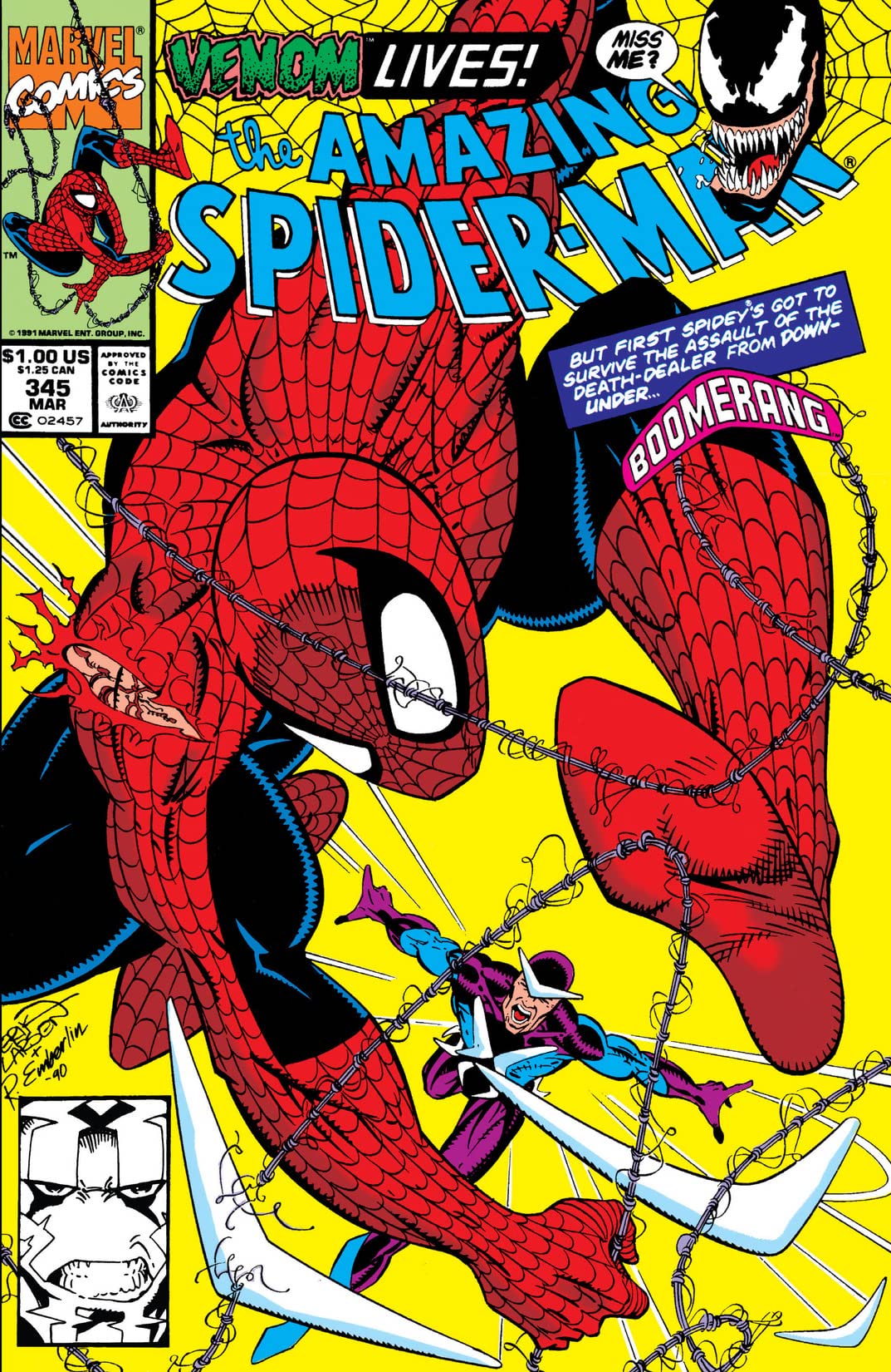 The Amazing Spider-Man #345 cover