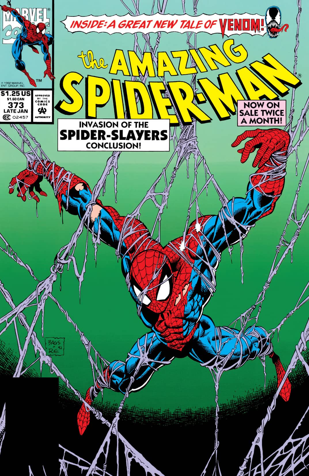 The Amazing Spider-Man #373 cover