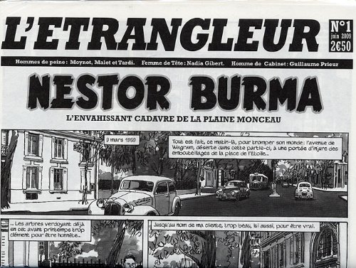 L'Étrangleur - Nestor Burma -  L'envahissant cadavre de la Plaine Monceau #1 cover