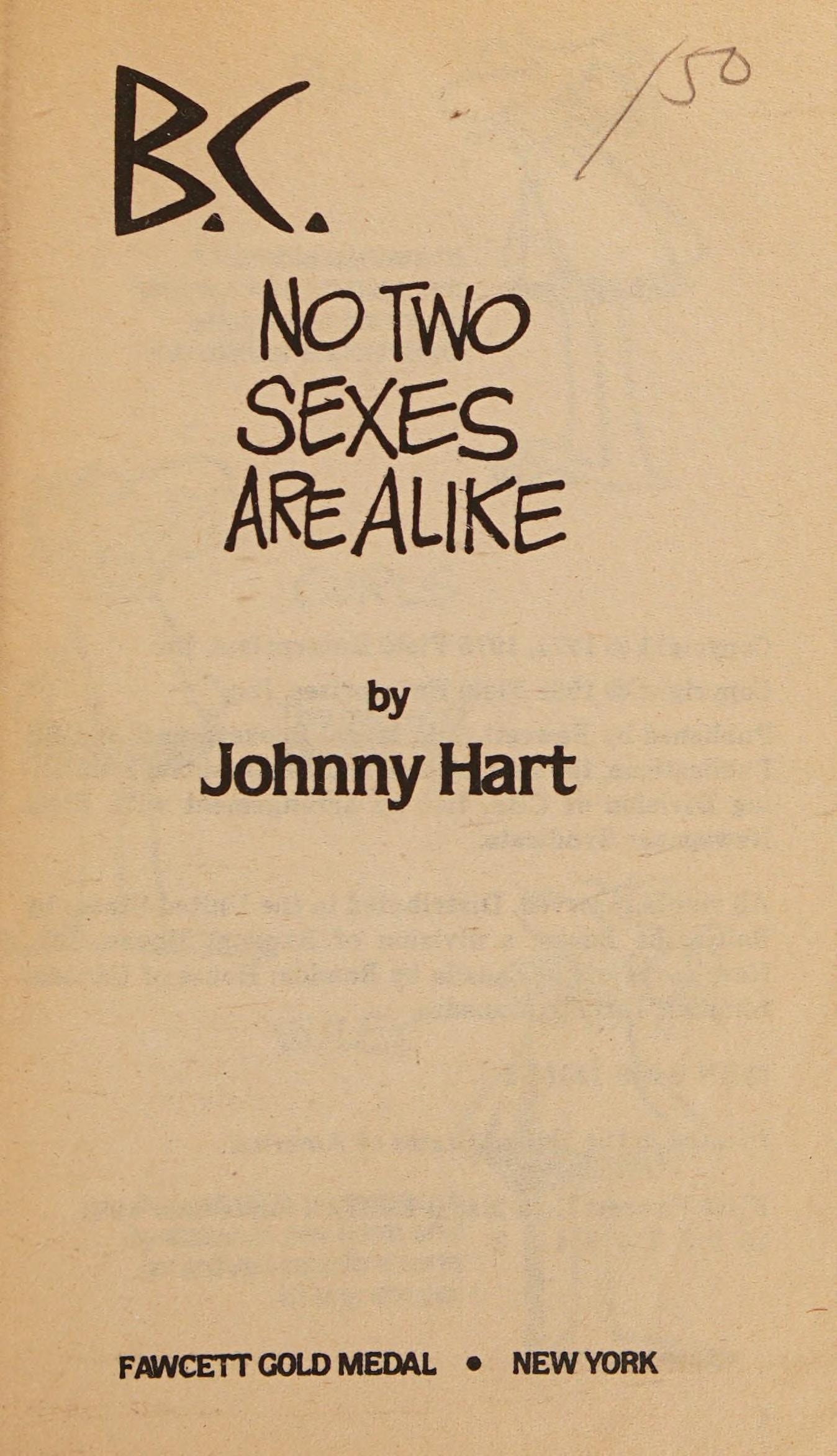 B.C. No Two Sexes Are Alike #12414-2 cover