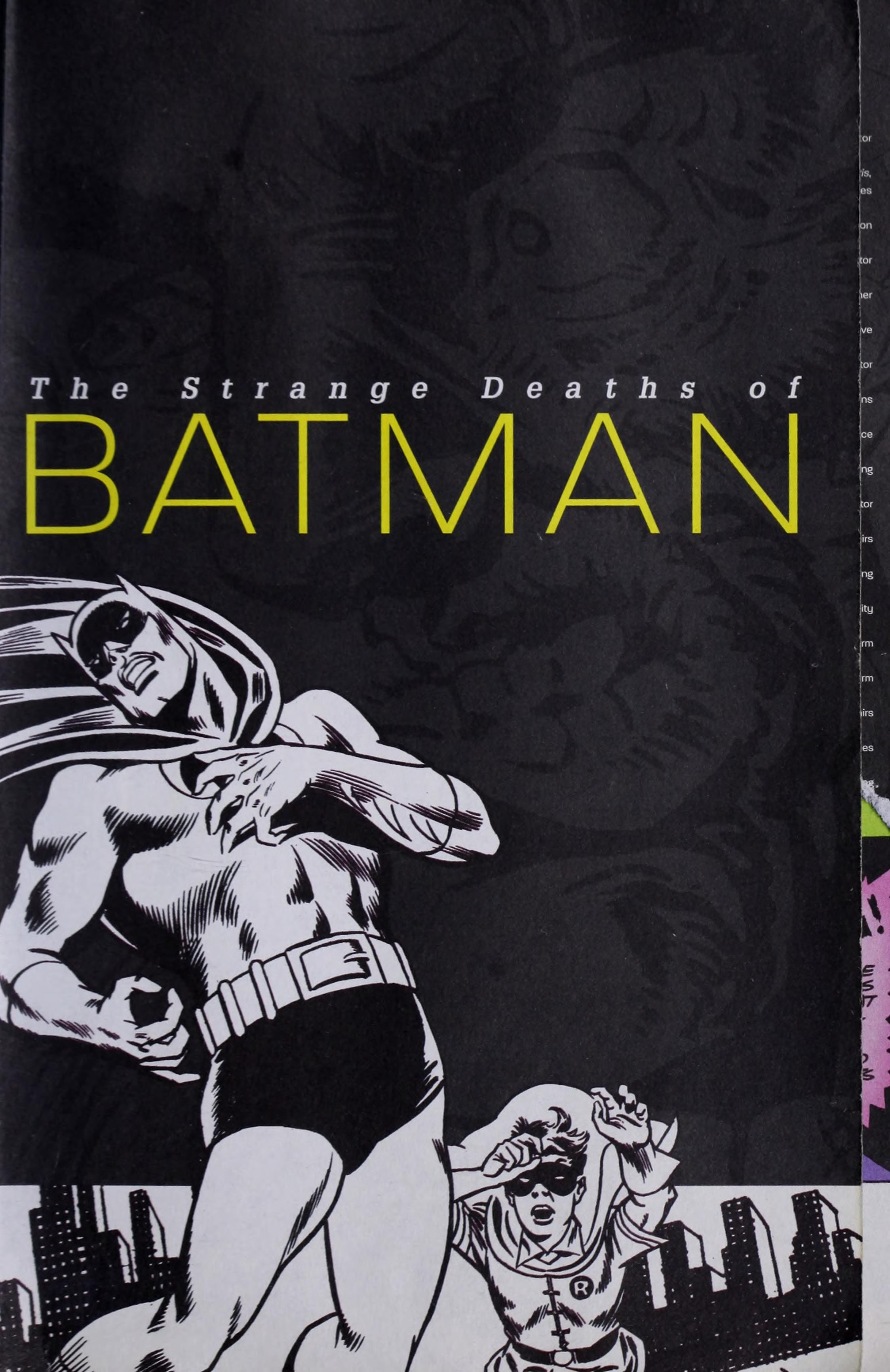 Batman: The Strange Deaths of Batman #[nn]