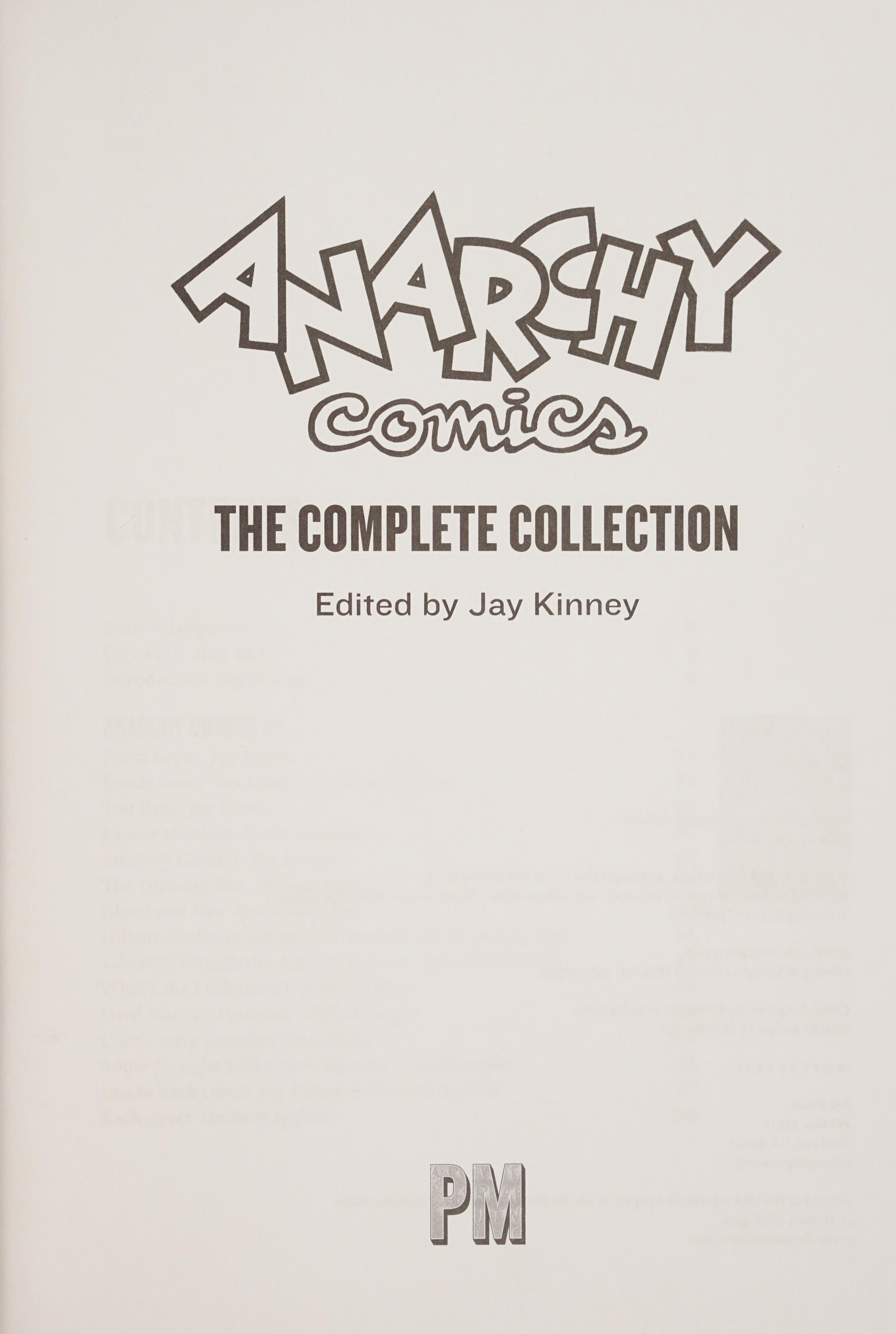 Anarchy Comics: The Complete Collection #[nn] cover