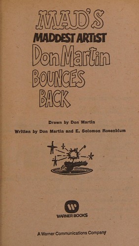 Mad's Maddest Artist Don Martin Bounces Back! #88-769 [2] cover