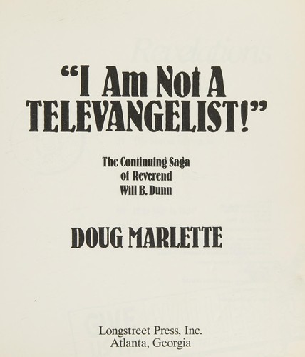 I Am Not a Televangelist! (Kudzu) #[nn] cover