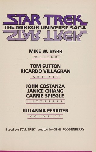 Star Trek: The Mirror Universe Saga #[nn] cover