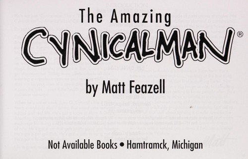 The Amazing Cynicalman #1