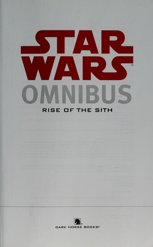 Star Wars Omnibus: Rise of the Sith #[nn] cover