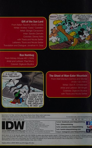 Mickey Mouse: Gift of the Sun Lord #[nn] cover