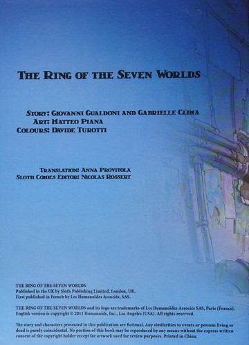 The Ring of the Seven Worlds #[nn] cover