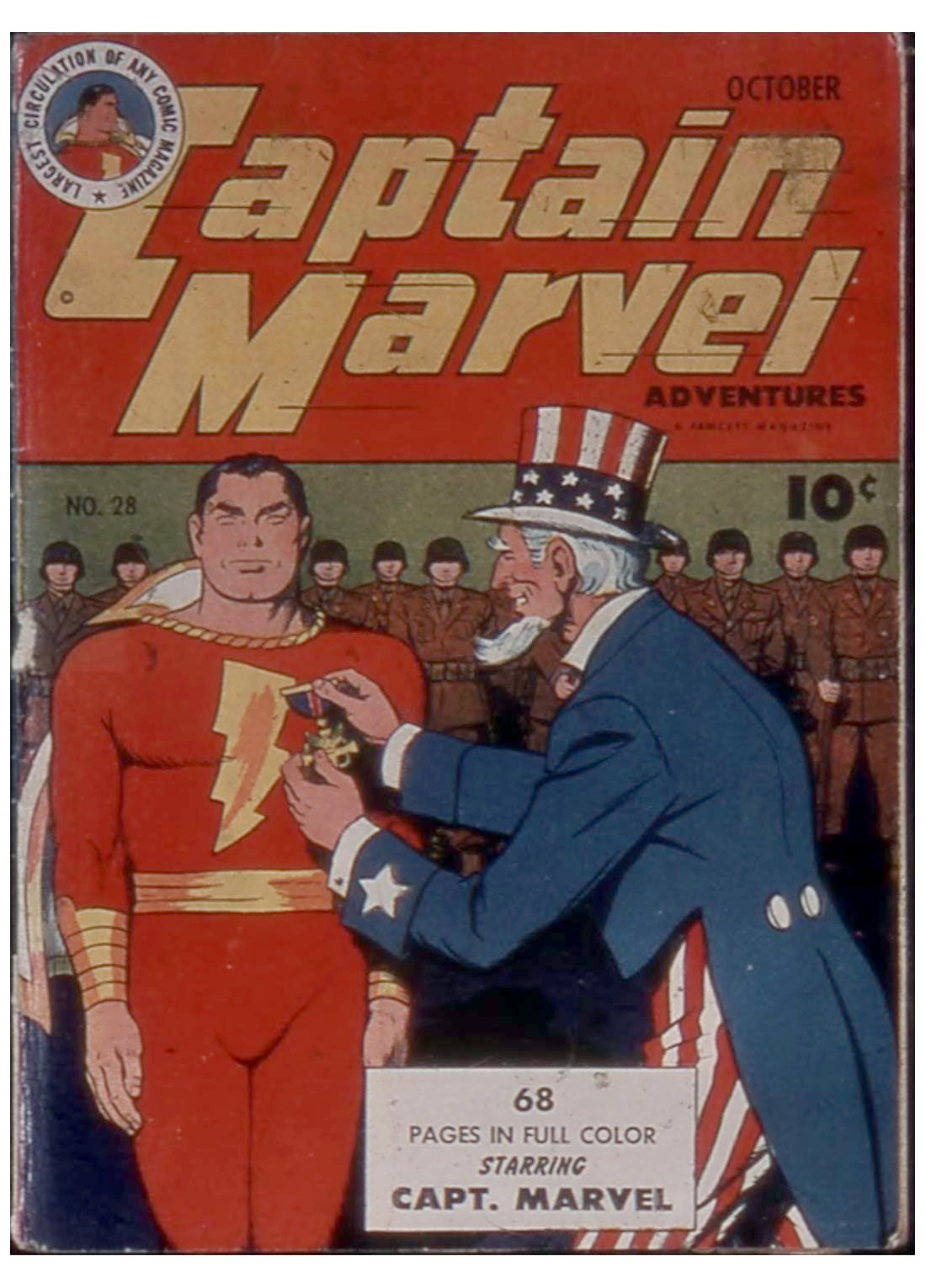 Captain Marvel Adventures #28 cover