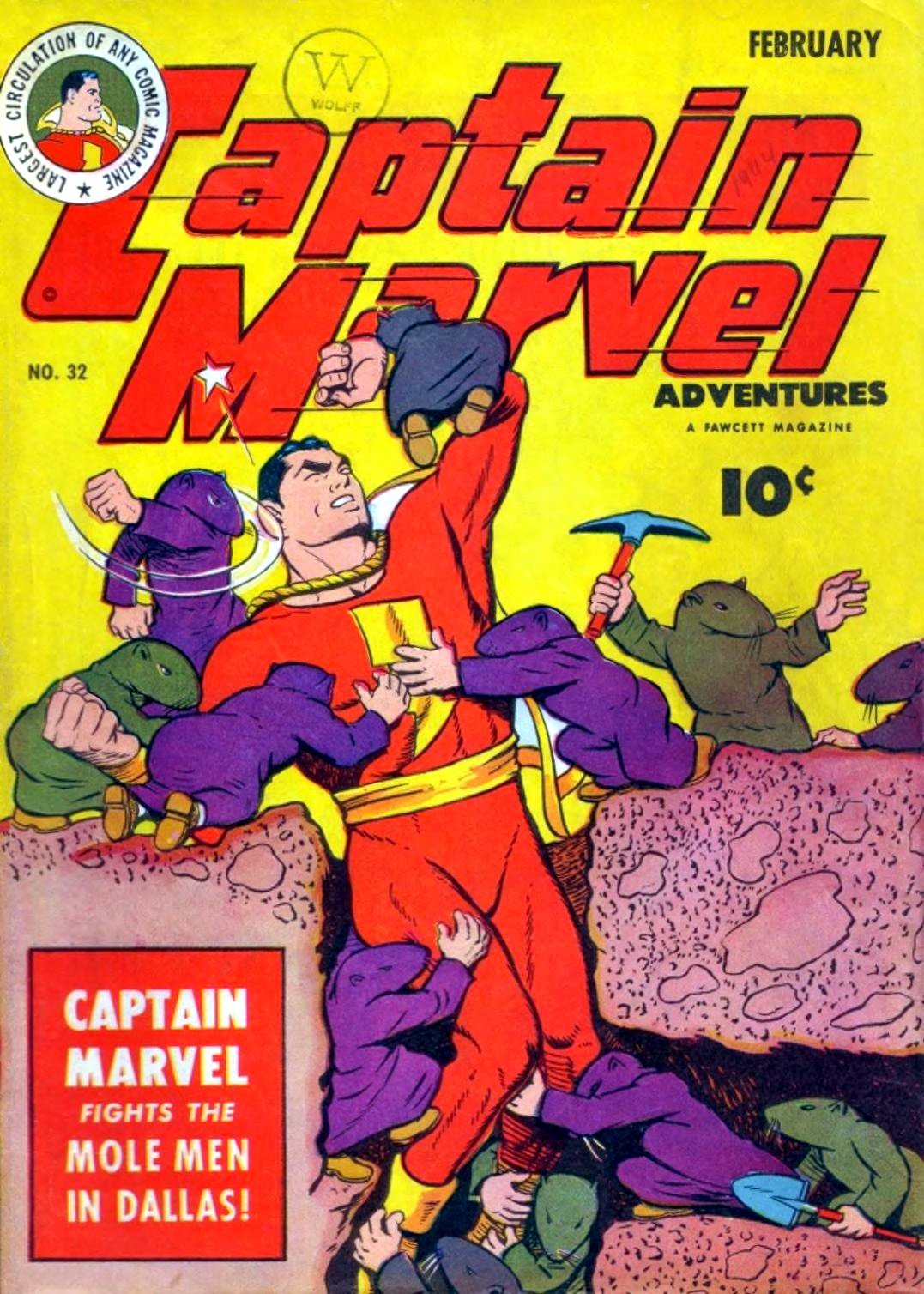 Captain Marvel Adventures #32 cover