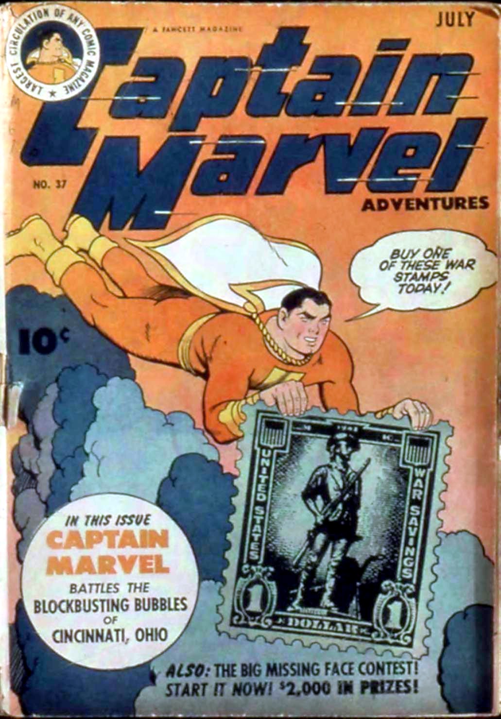 Captain Marvel Adventures #37 cover