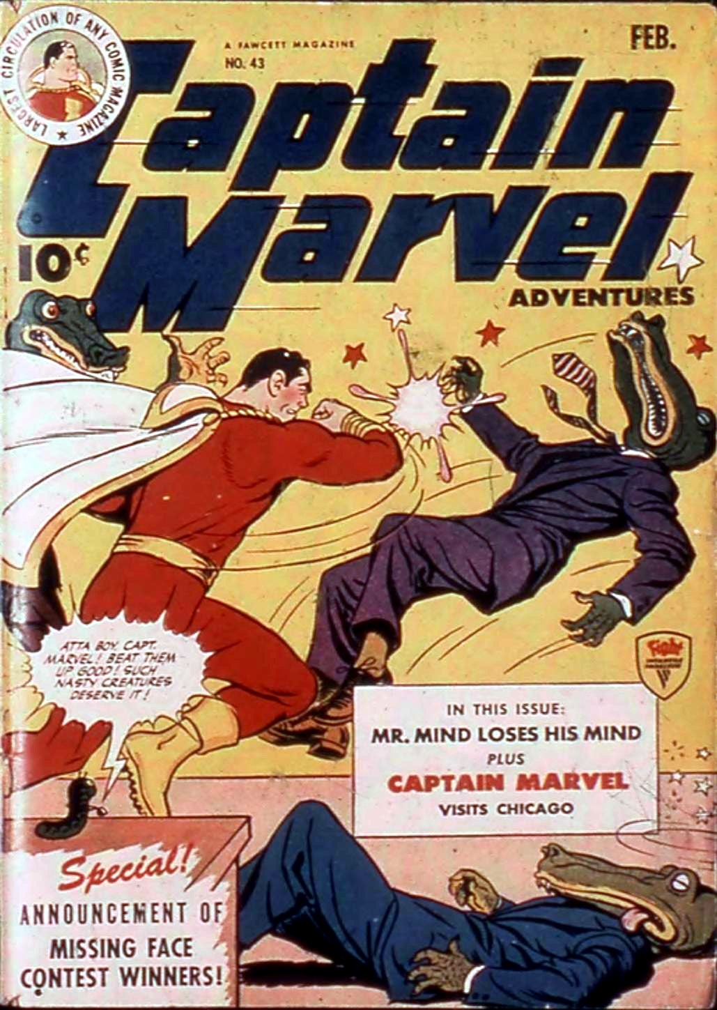 Captain Marvel Adventures #43 cover