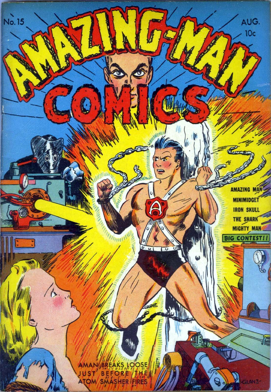 Amazing Man Comics #15 cover