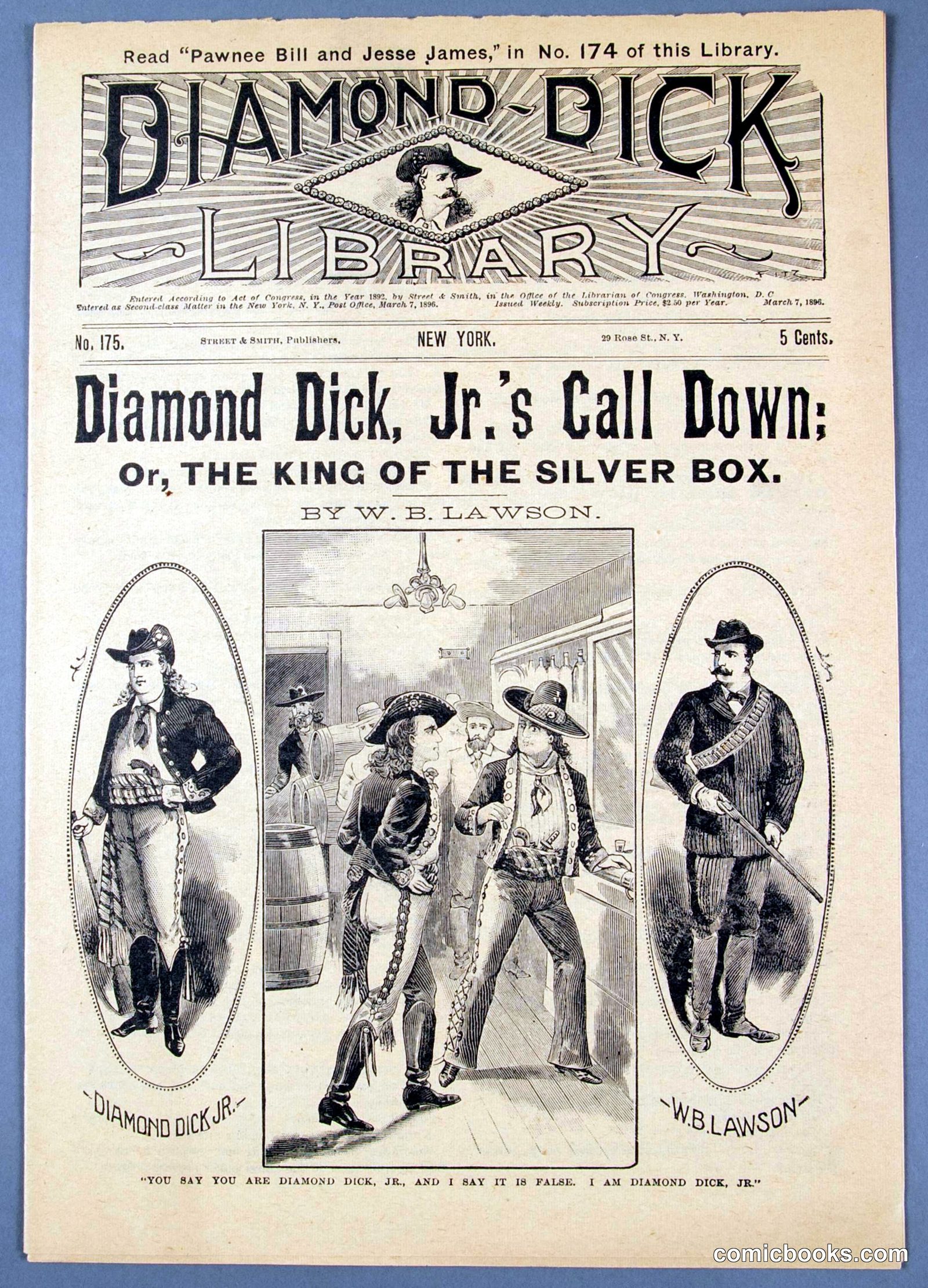 Diamond Dick, Jr.'s Call Down; or, The King of the Silver Box by Lawson, W.B.