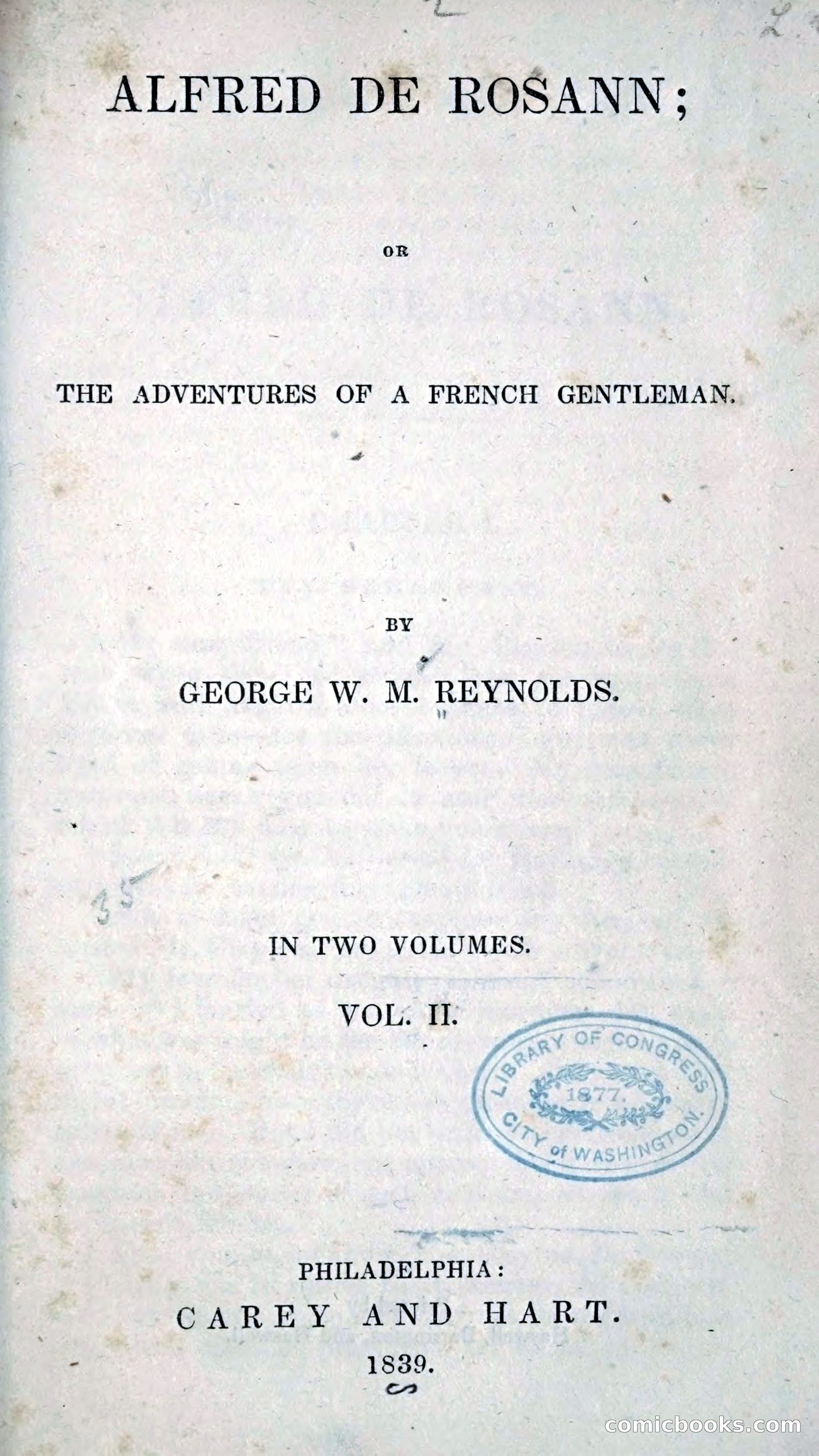 Alfred de Rosann by Reynolds, George W. M. (George William MacArthur), 1814-1879