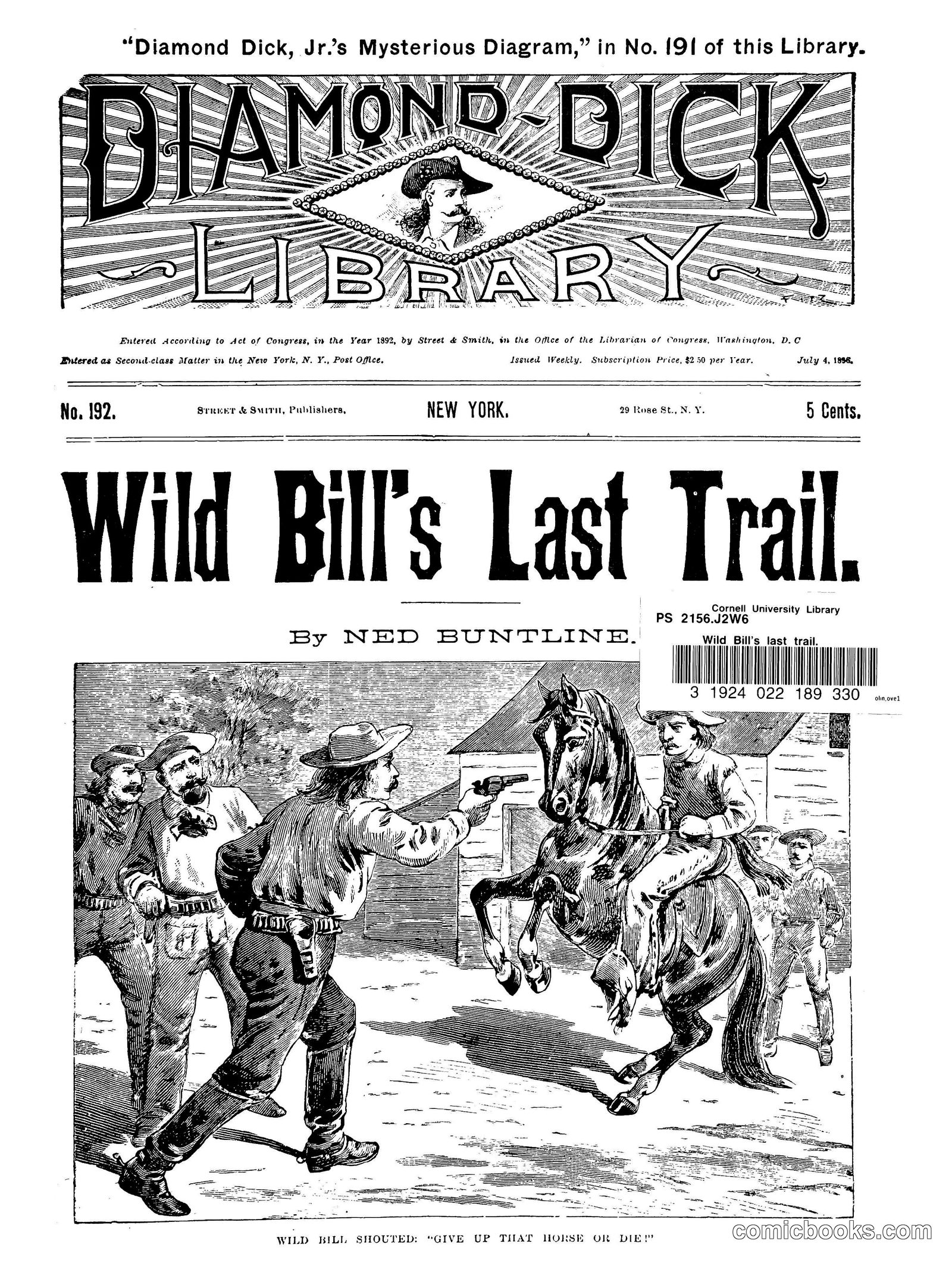 Wild Bill's Last Trail by Buntline, Ned, 1822 or 3-1886
