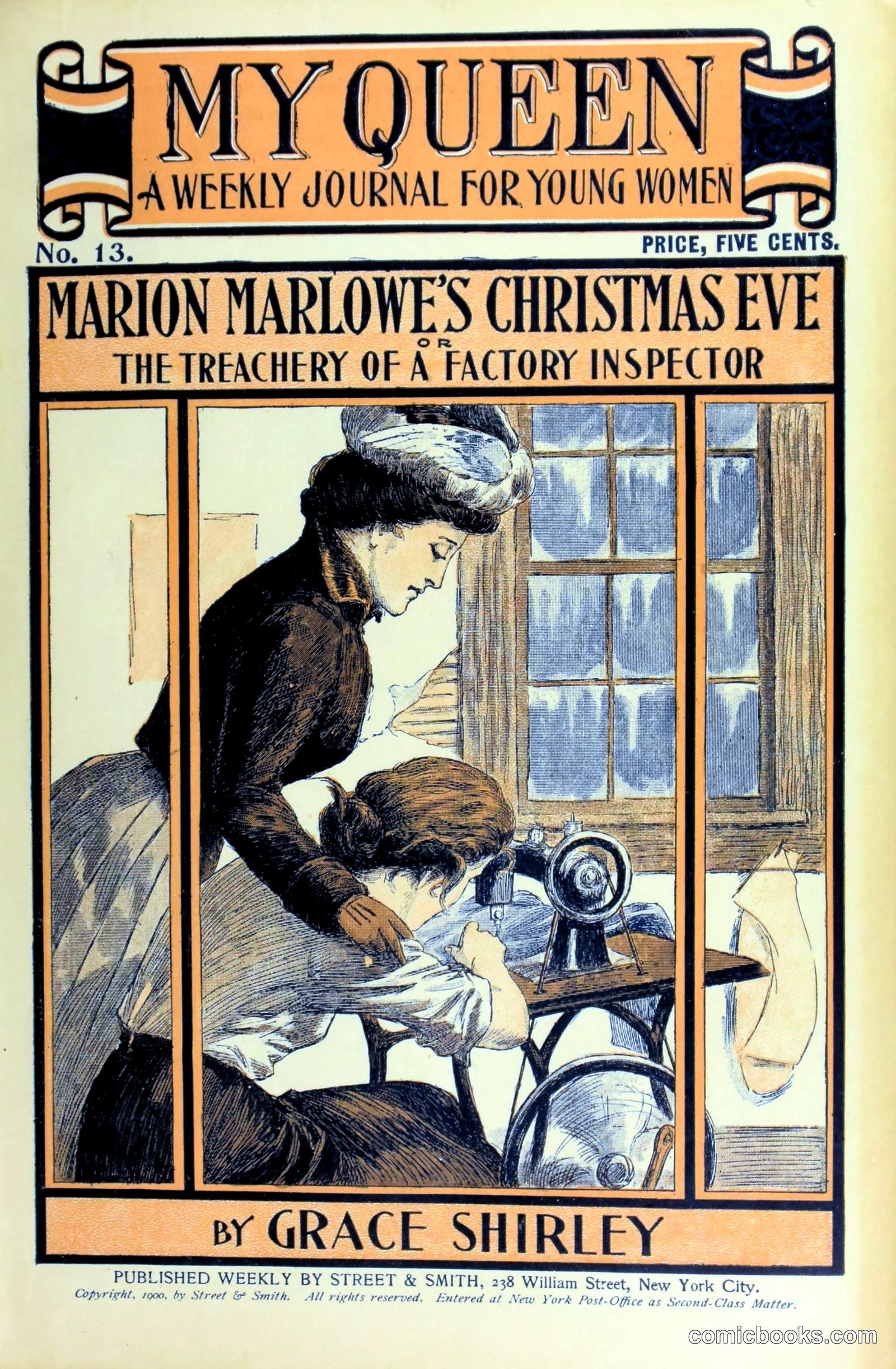 Marion Marlowe's Christmas Eve, or, The Treachery of a Factory Inspector by Shirley, Grace