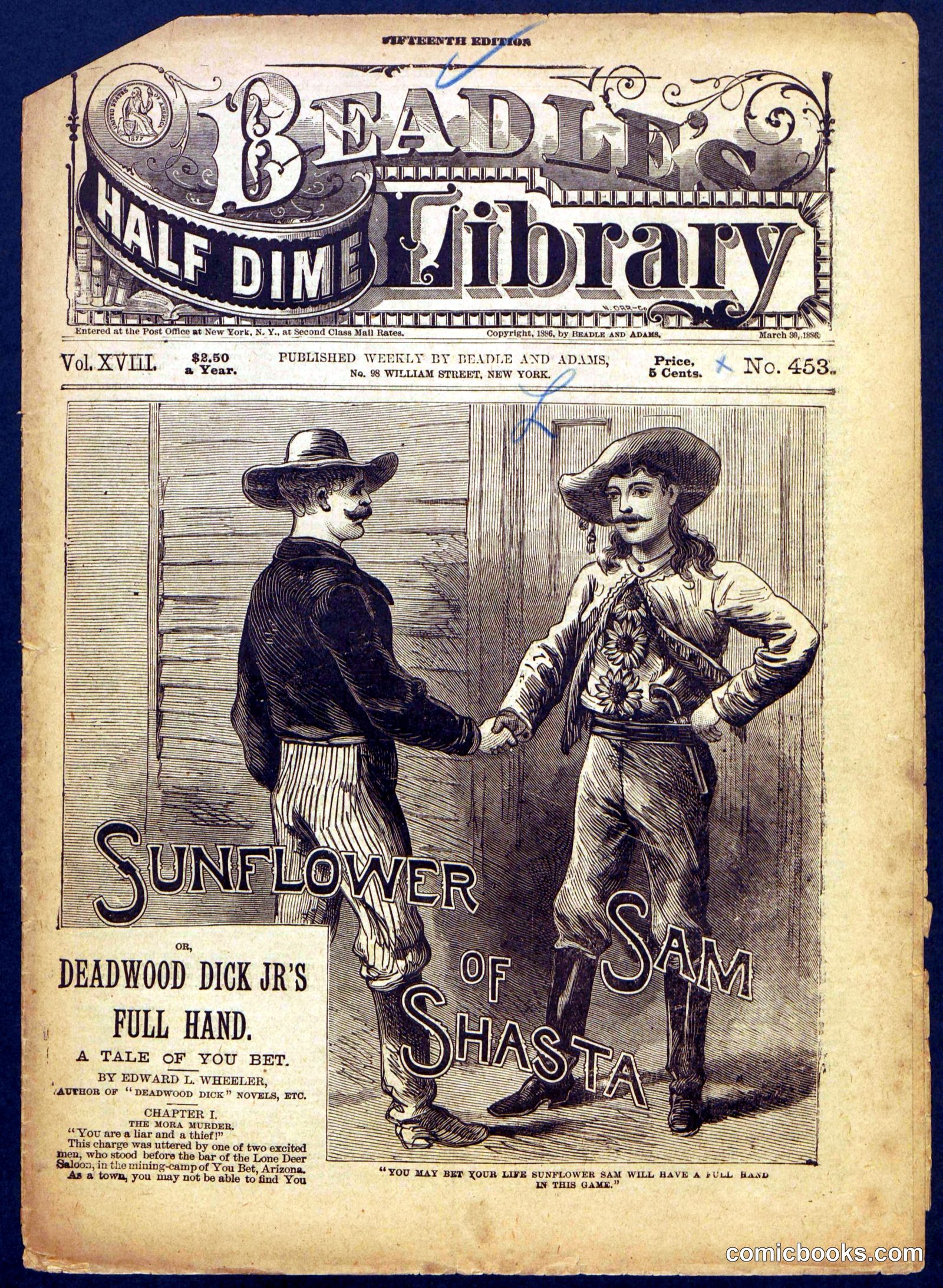 Beadle's Half Dime Library No. 453