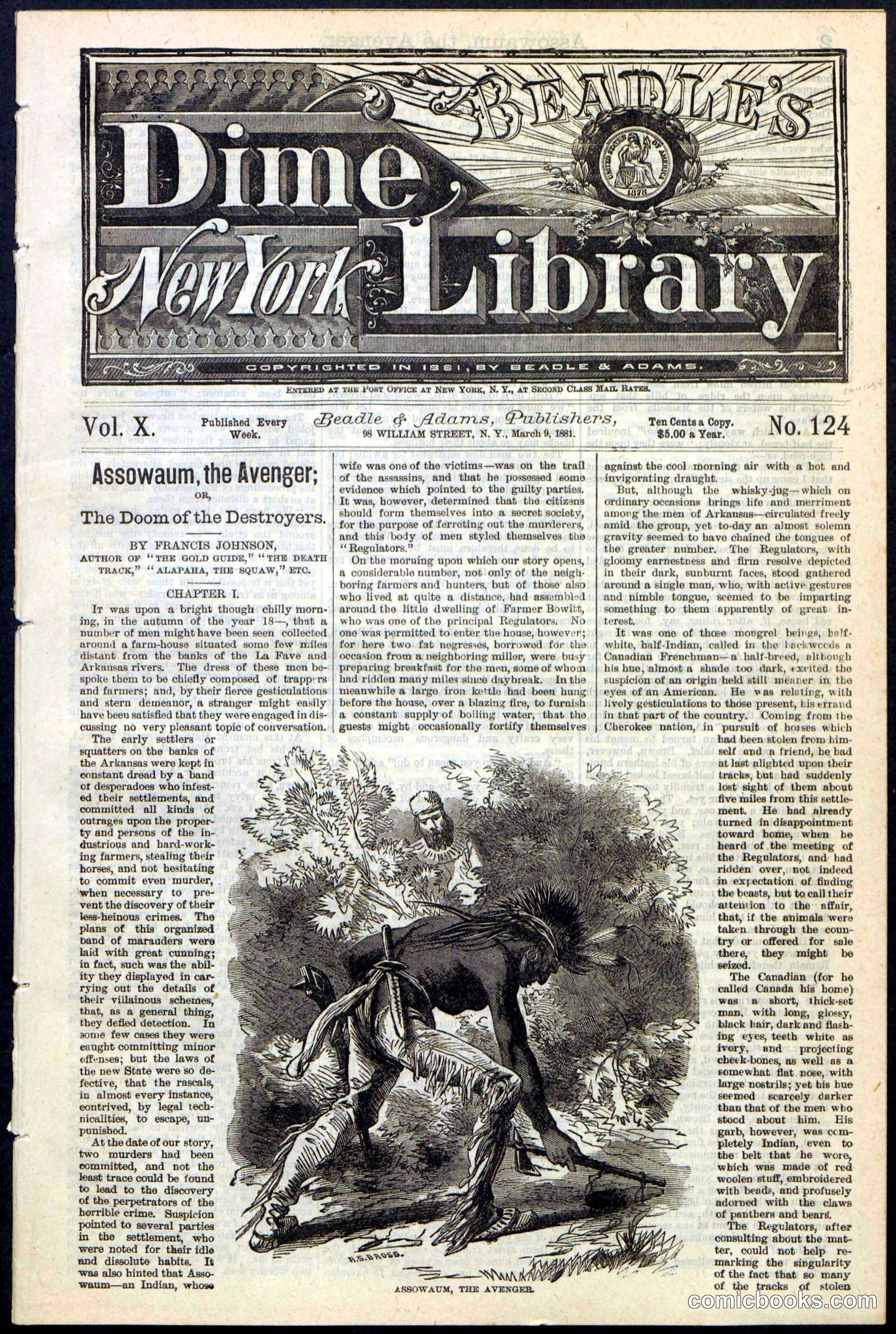 Beadle's New York Dime Library No. 124