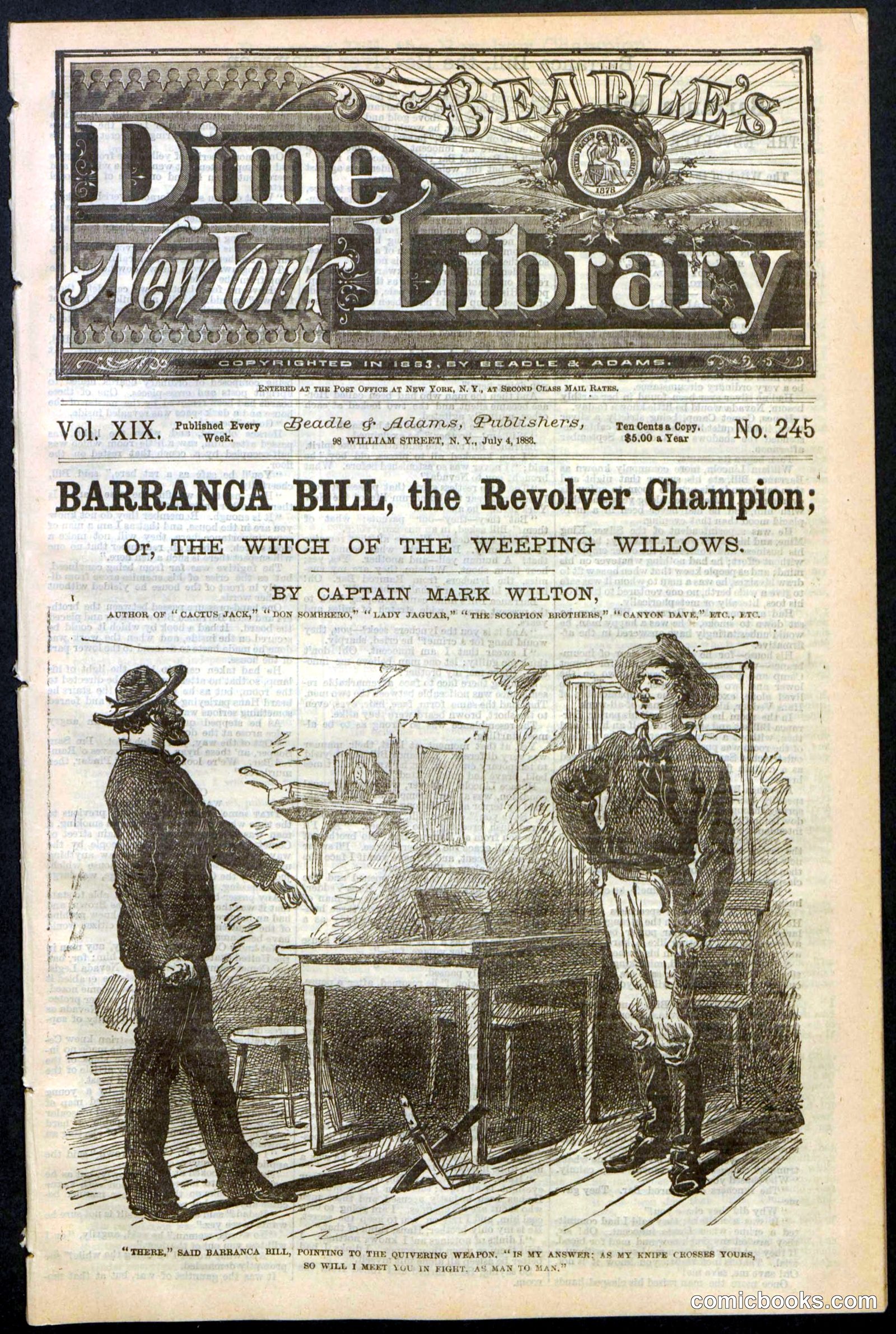 Beadle's New York Dime Library No. 245