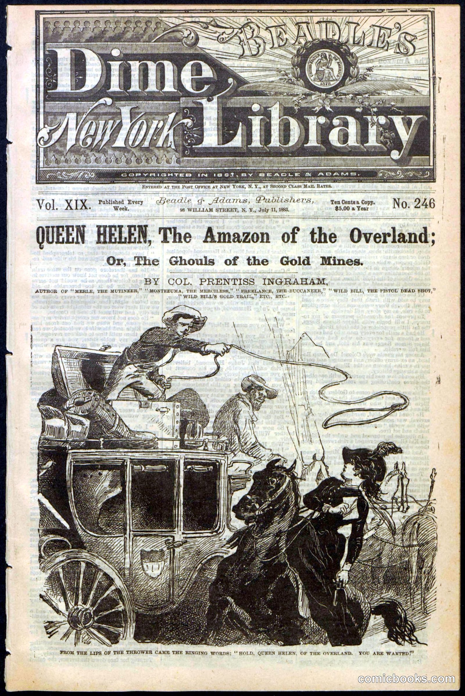 Queen Helen, The Amazon of the Overland; or, The Ghouls of the Gold Mines