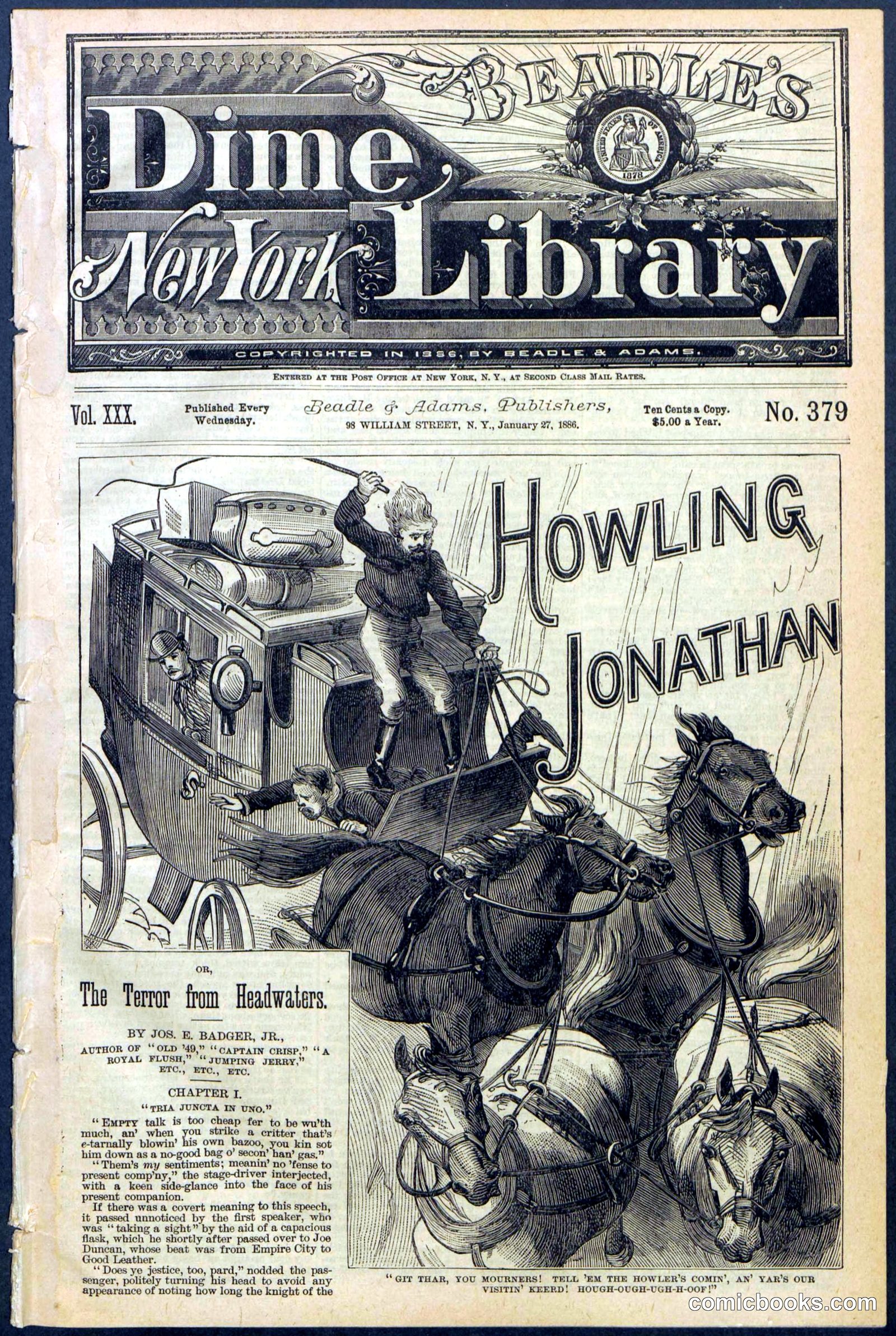 Beadle's New York Dime Library No. 379