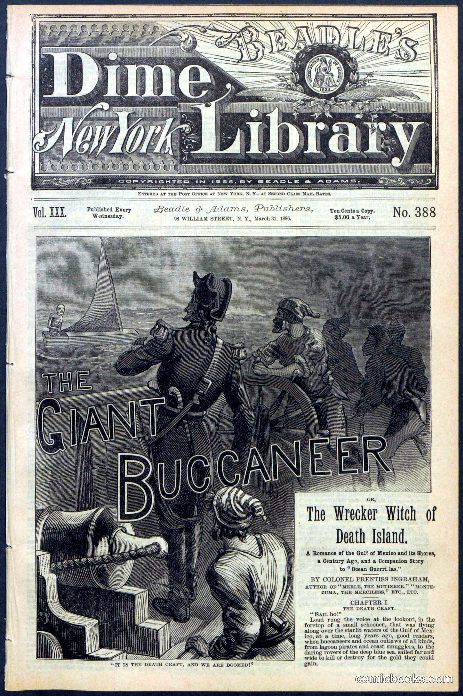 Beadle's Dime Library No. 388: The Giant Buccaneer