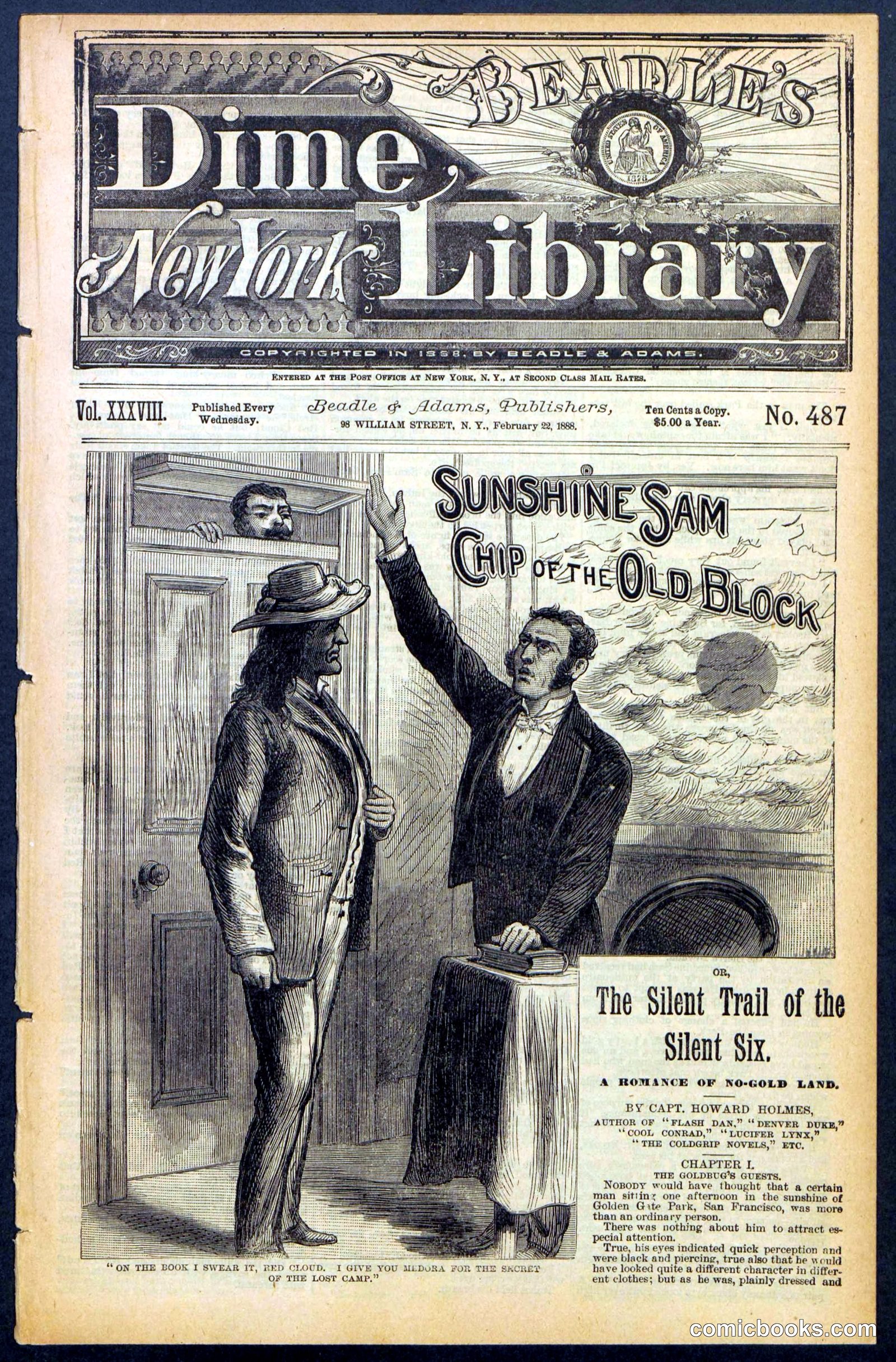 Beadle's New York Dime Library No. 487