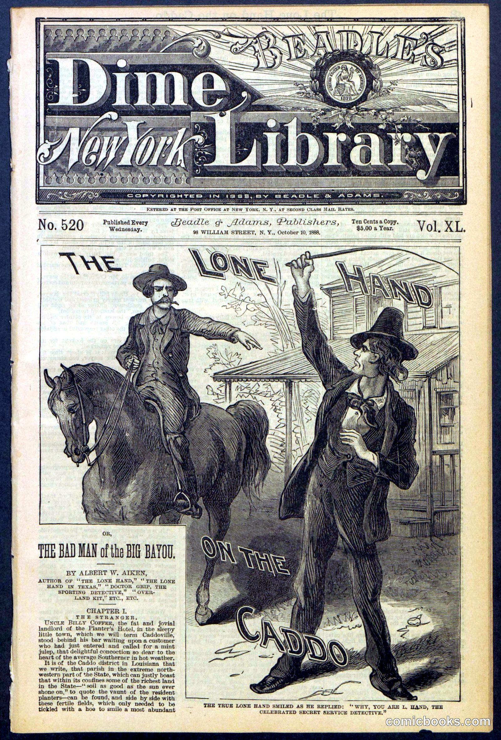 Beadle's New York Dime Library No. 520