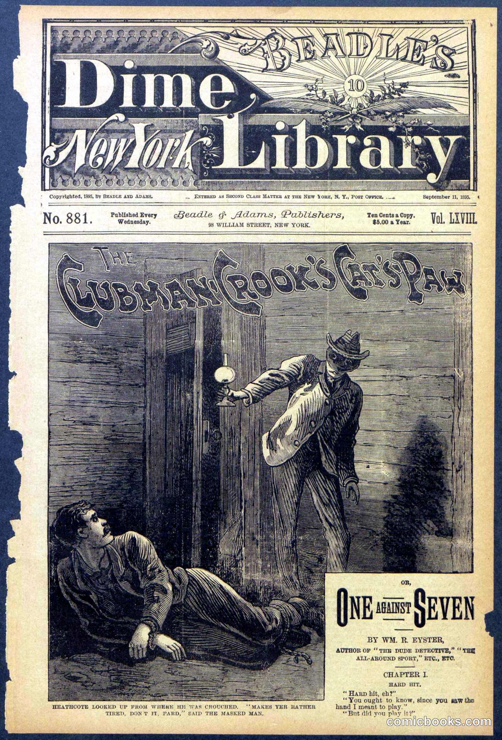 Beadle's New York Dime Library, No. 881