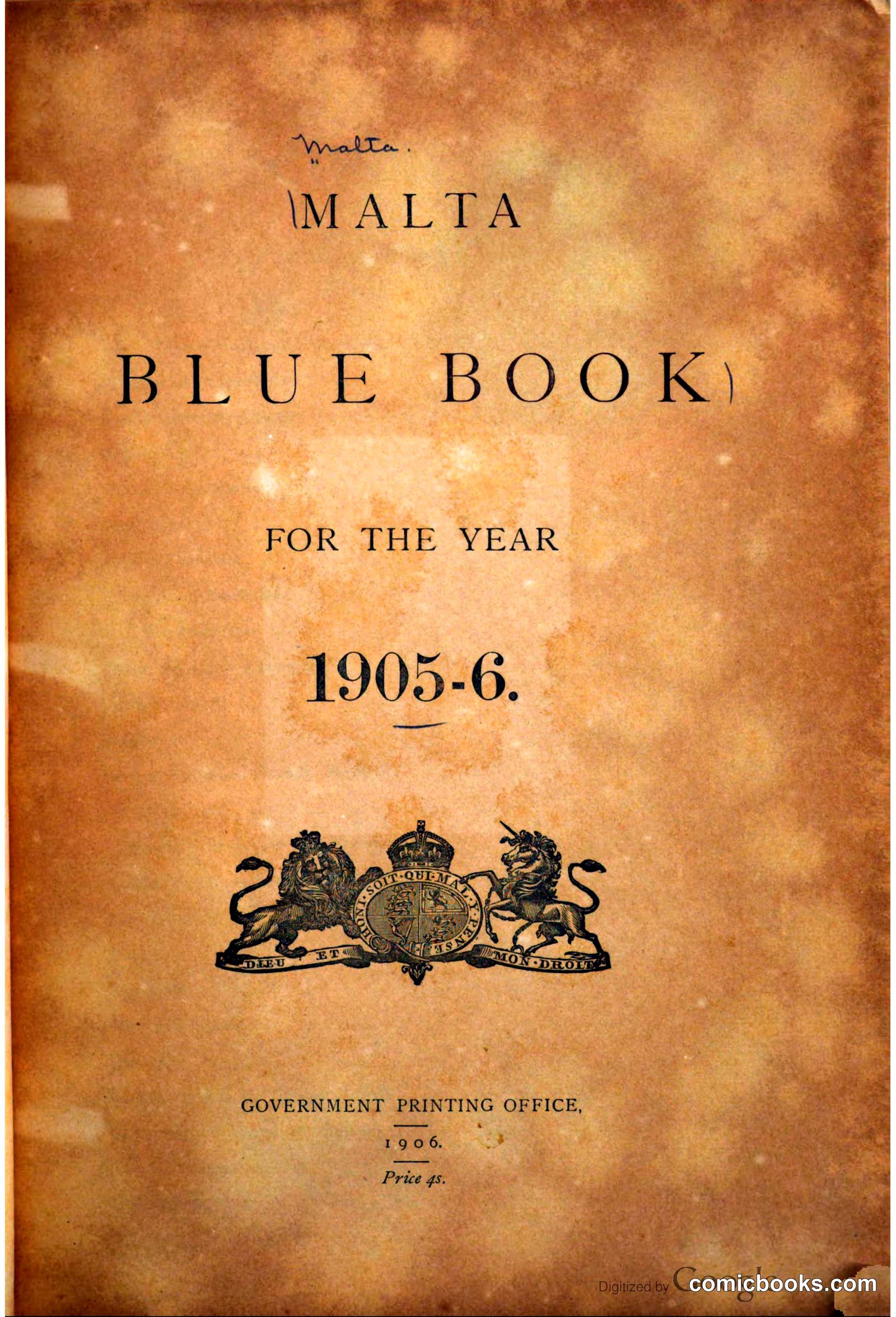 Malta Blue Book
