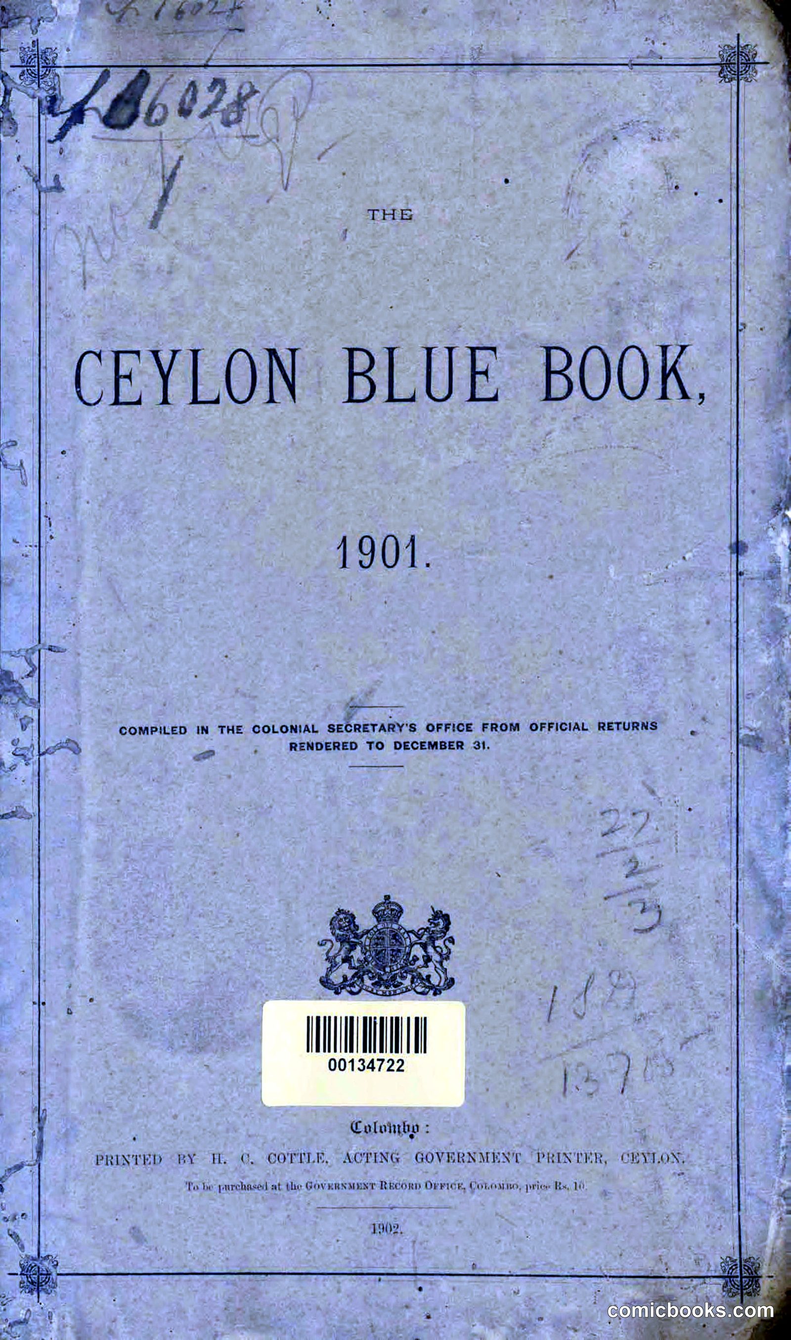 The Ceylon Blue Book, 1901