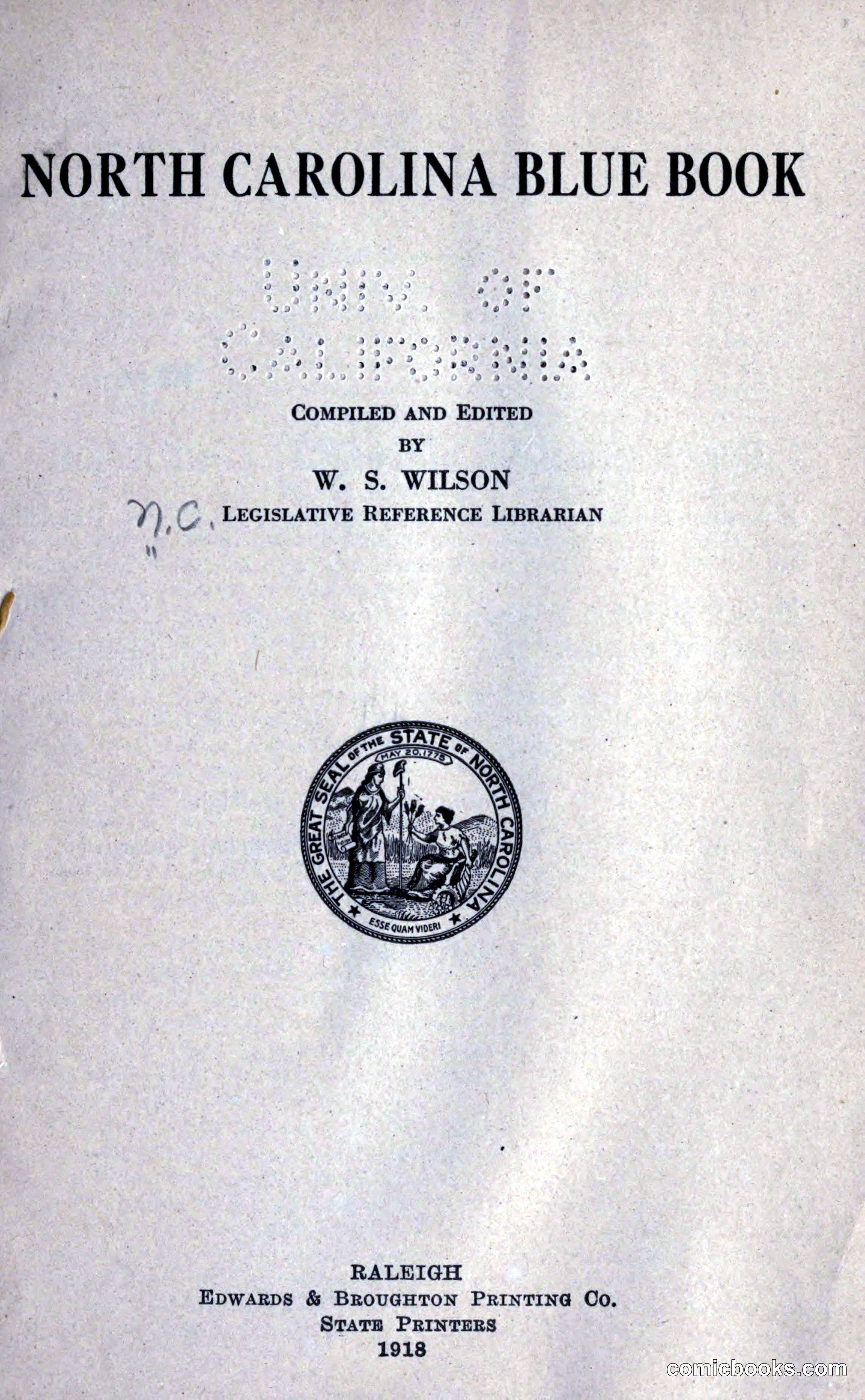 North Carolina Blue Book