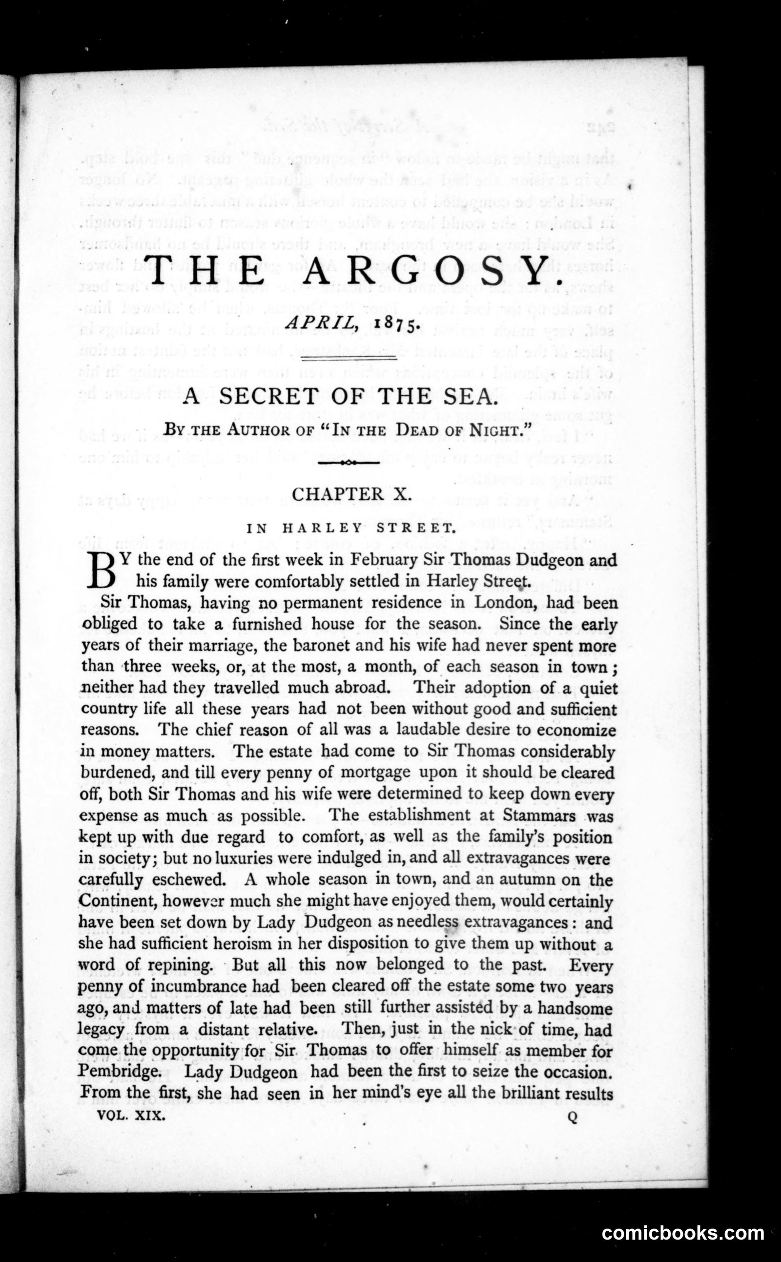 The Argosy, Vol. XIX