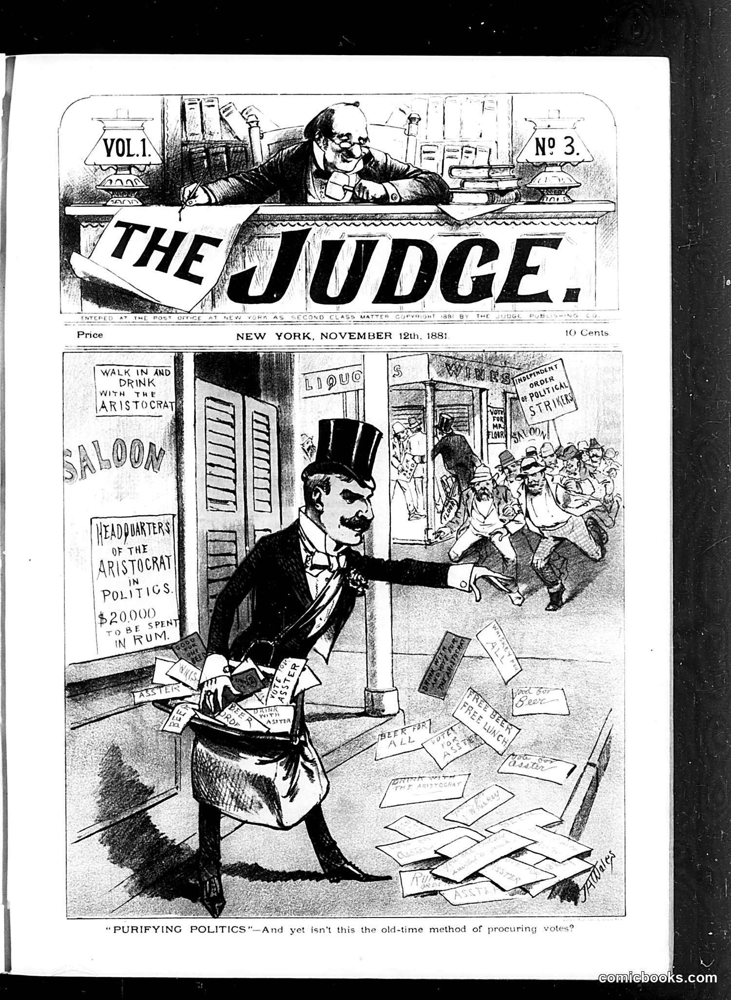 Judge — November 12, 1881 — page 1: Judge, 1881-11-12