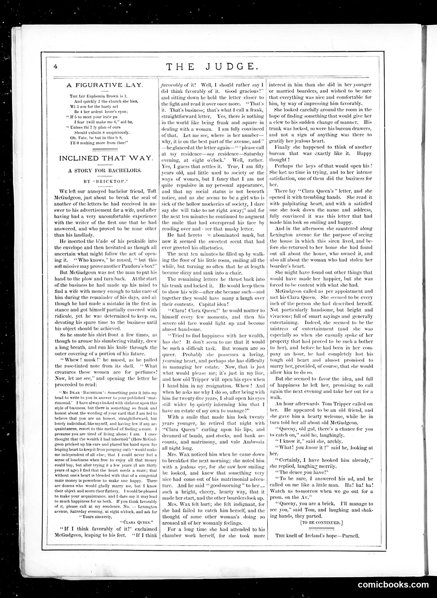 Judge — November 12, 1881 — page 4: Judge, 1881-11-12