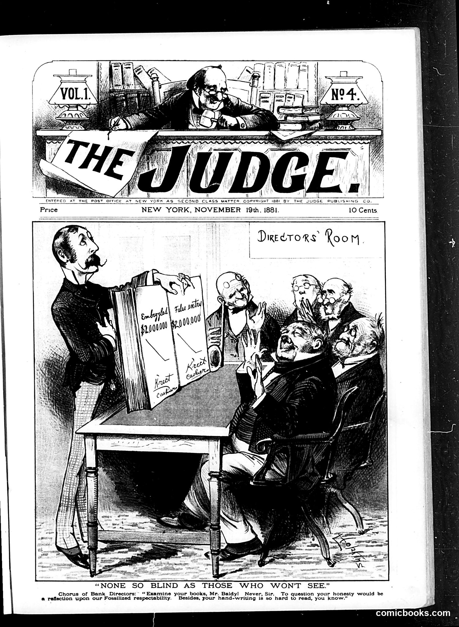 Judge — November 19, 1881 — page 1: Judge, 1881-11-19