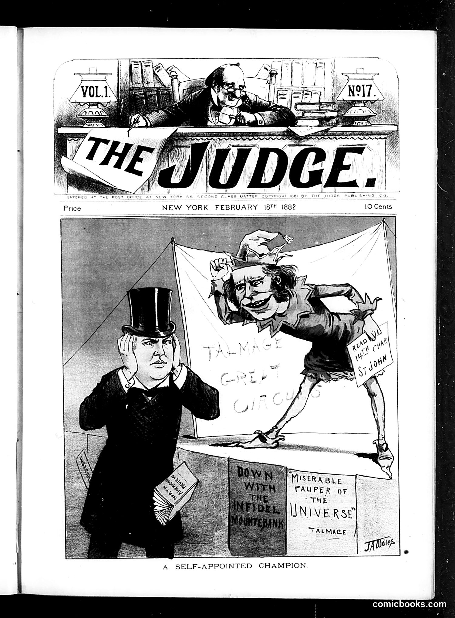 Judge — February 18, 1882 — page 1: Judge, 1882-02-18