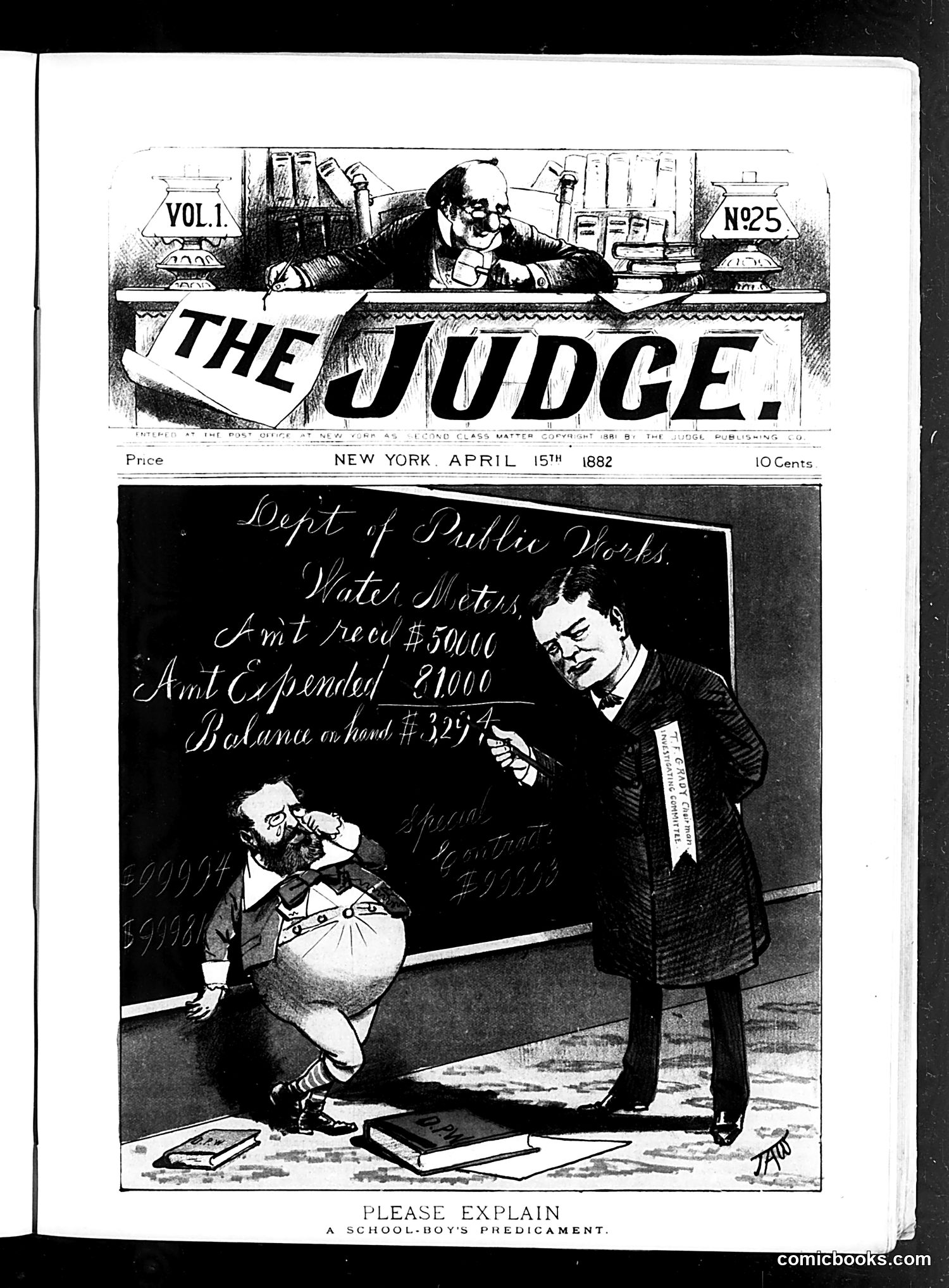 Judge — April 15, 1882 — page 1: Judge, 1882-04-15