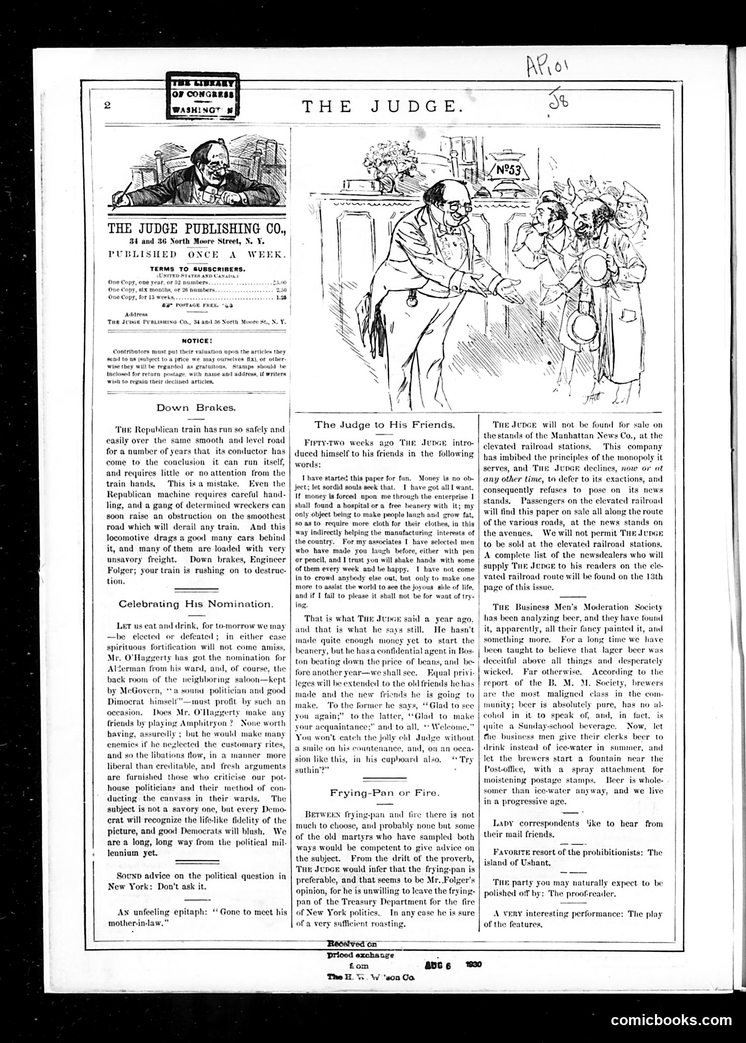 Judge — October 28, 1882 — page 2: Judge, 1882-10-28