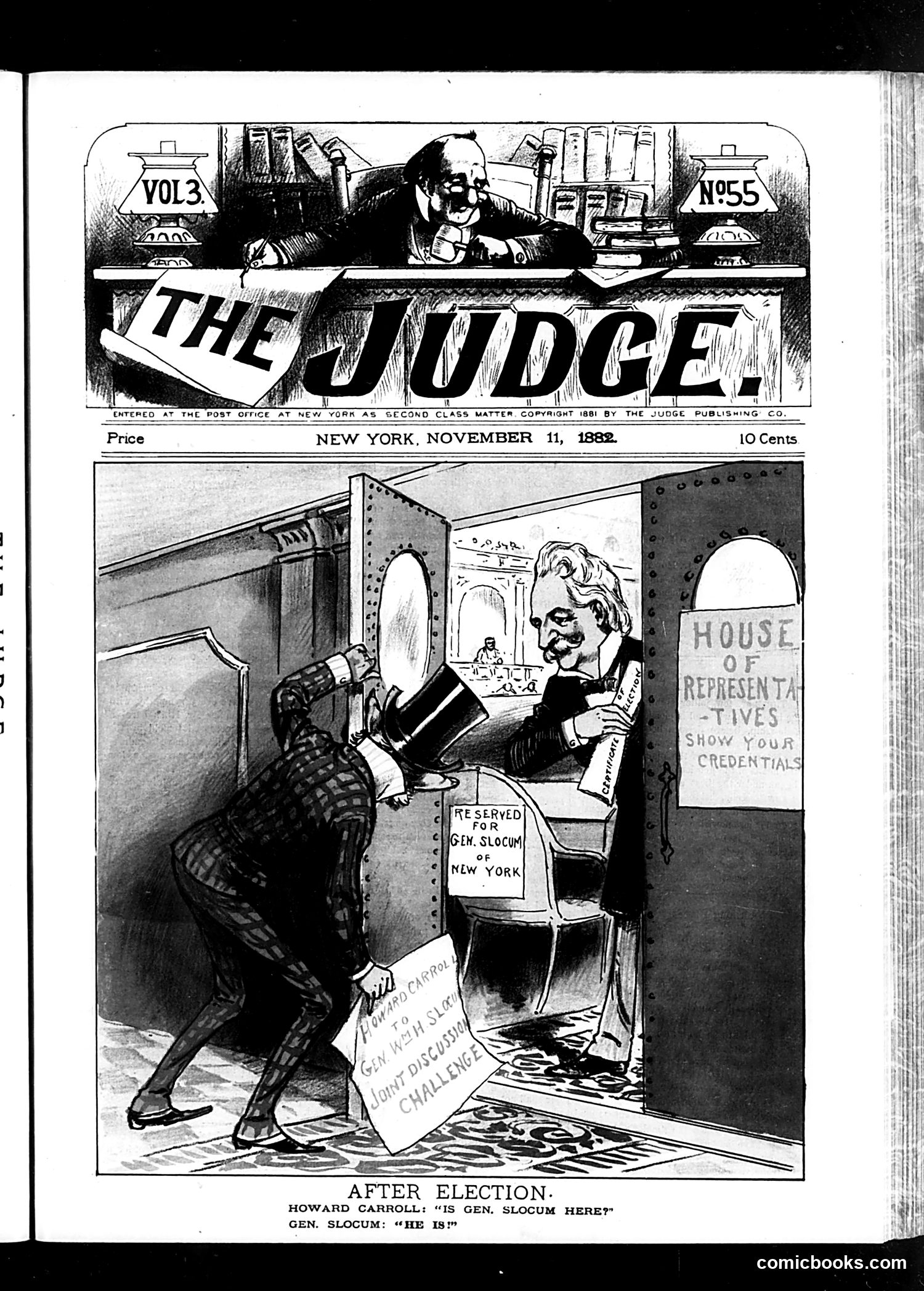 Judge — November 11, 1882 — page 1: Judge, 1882-11-11