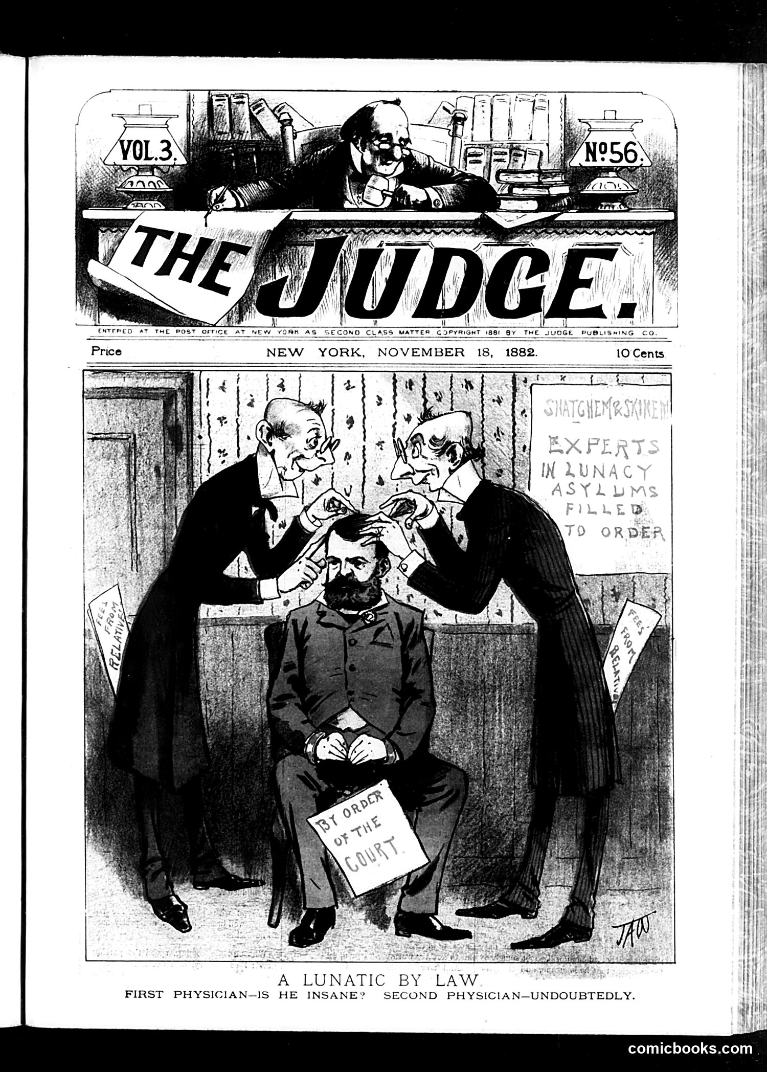 Judge — November 18, 1882 — page 1: Judge, 1882-11-18