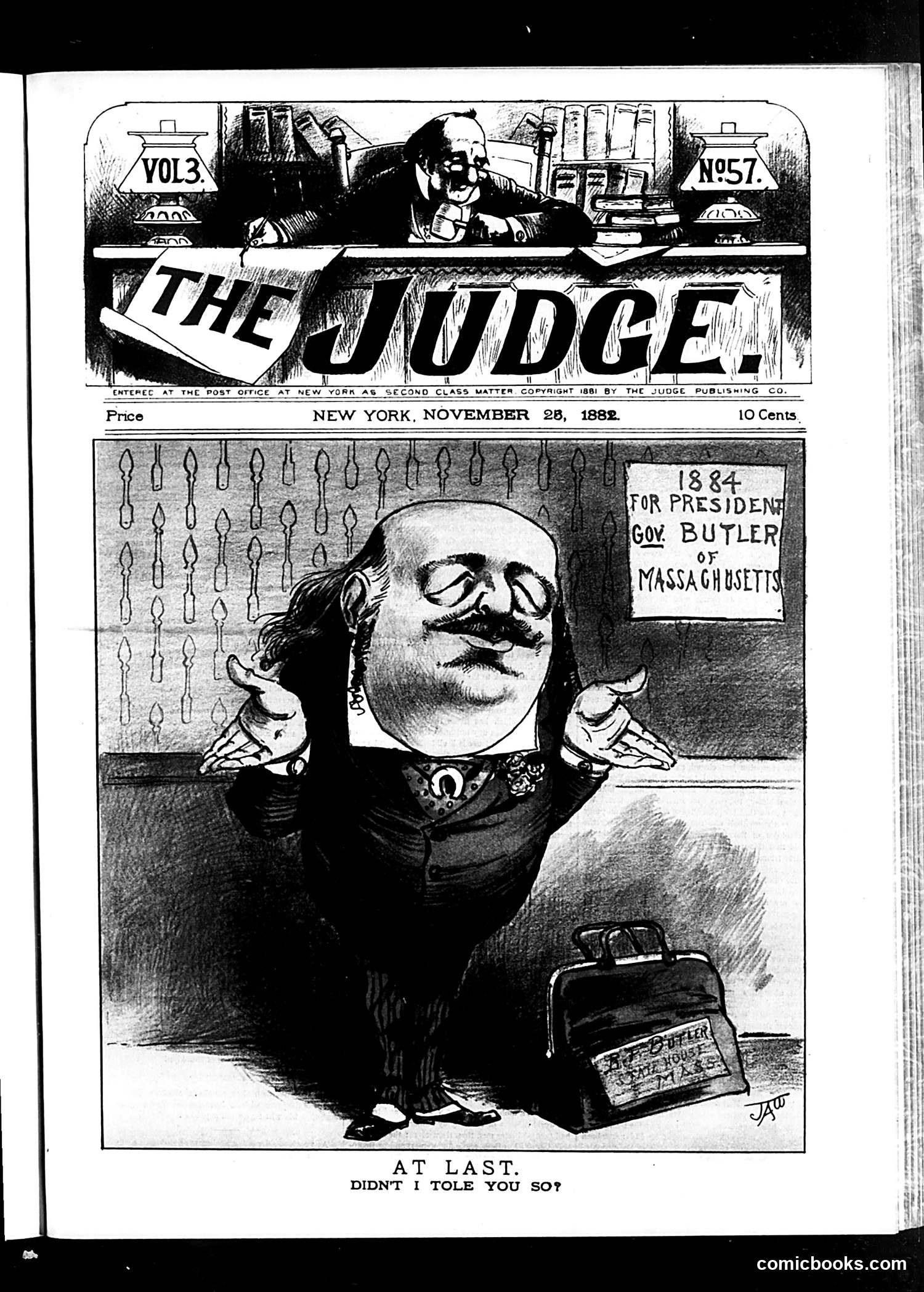 Judge — November 25, 1882 — page 1: Judge, 1882-11-25