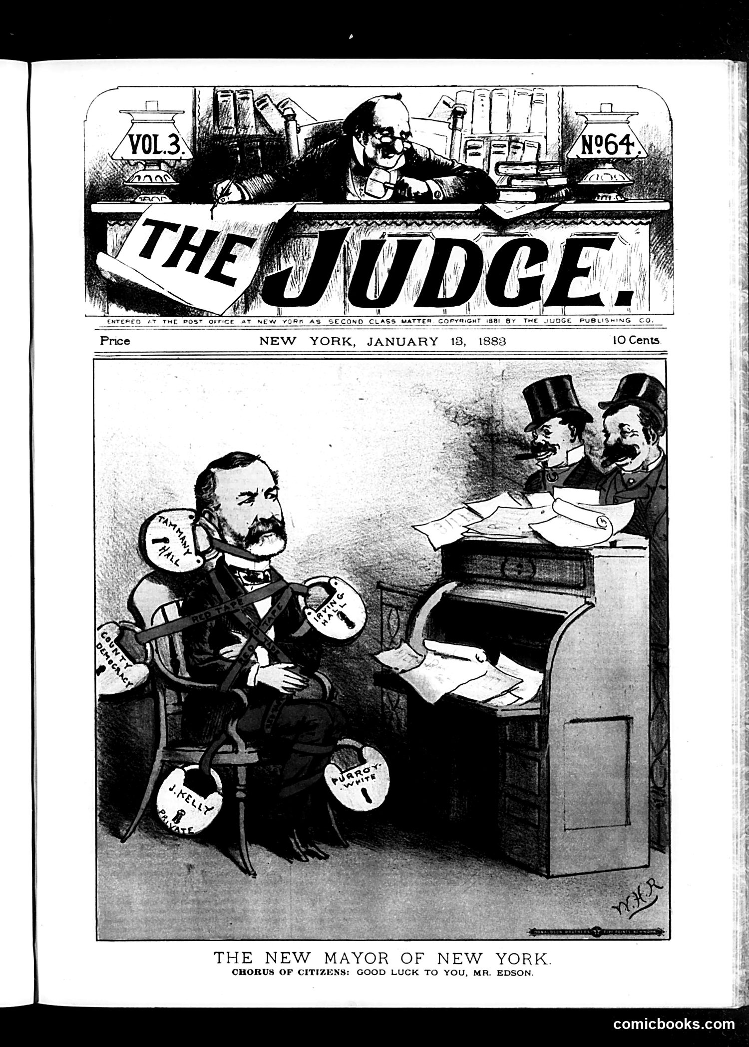 Judge — January 13, 1883 — page 1: Judge, 1883-01-13