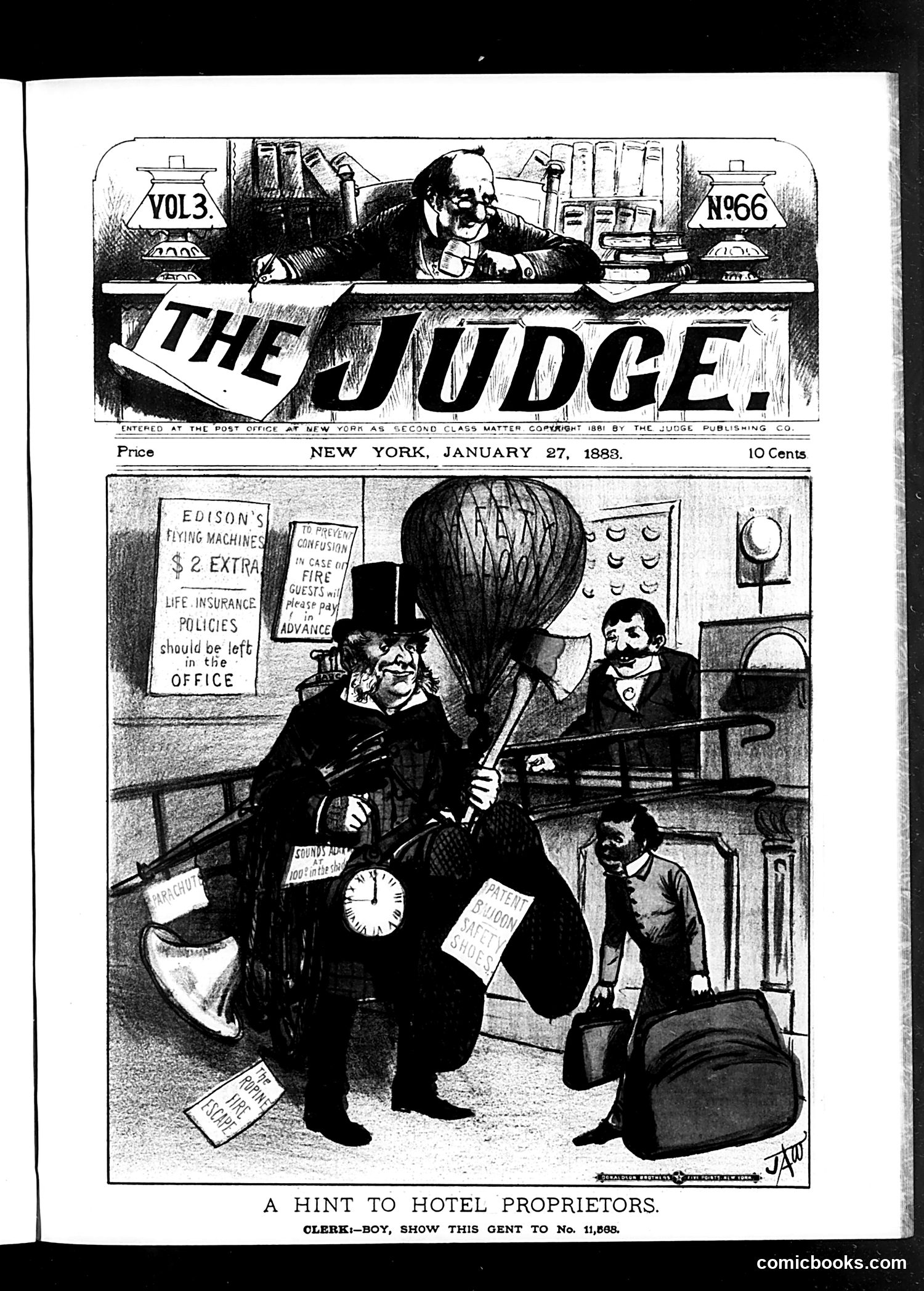 Judge — January 27, 1883 — page 1: Judge, 1883-01-27