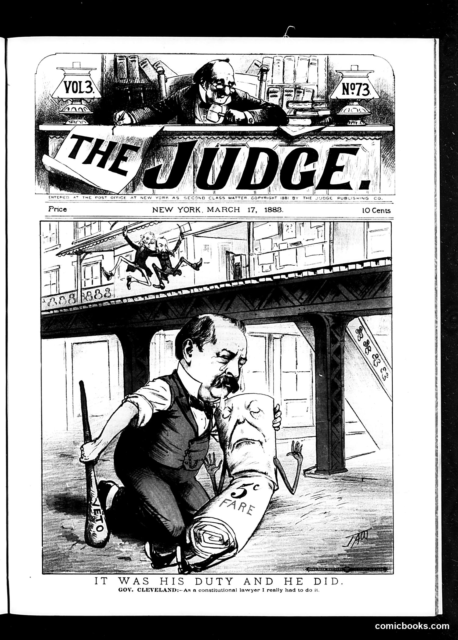Judge — March 17, 1883 — page 1: Judge, 1883-03-17