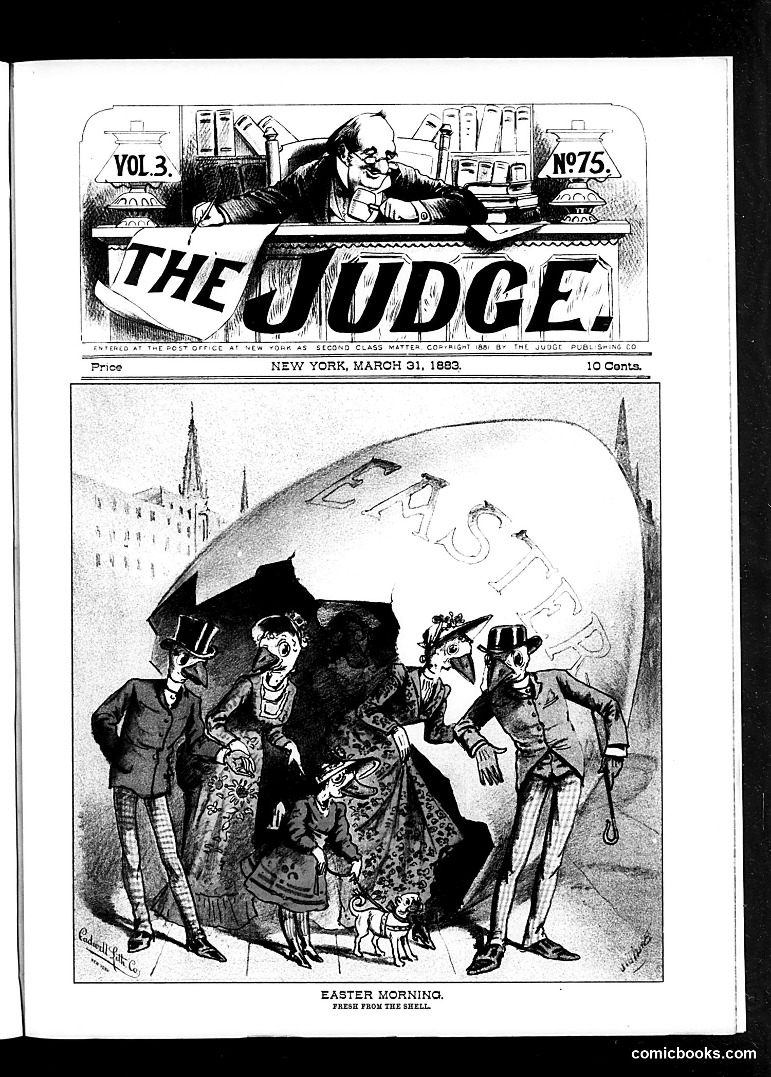 Judge — March 31, 1883 — page 1: Judge, 1883-03-31